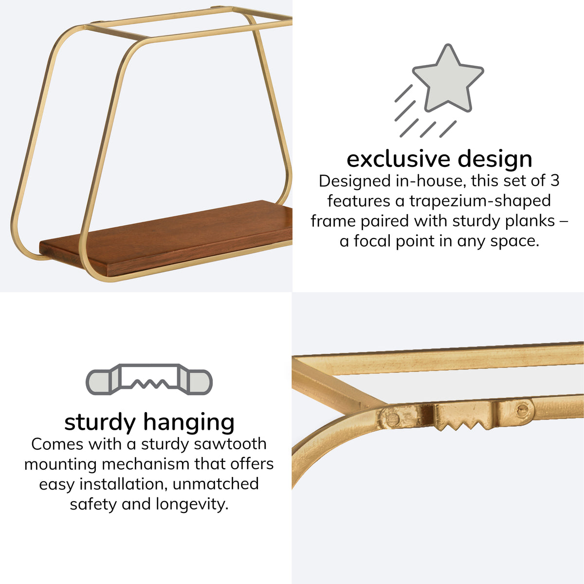 gold plated & walnut