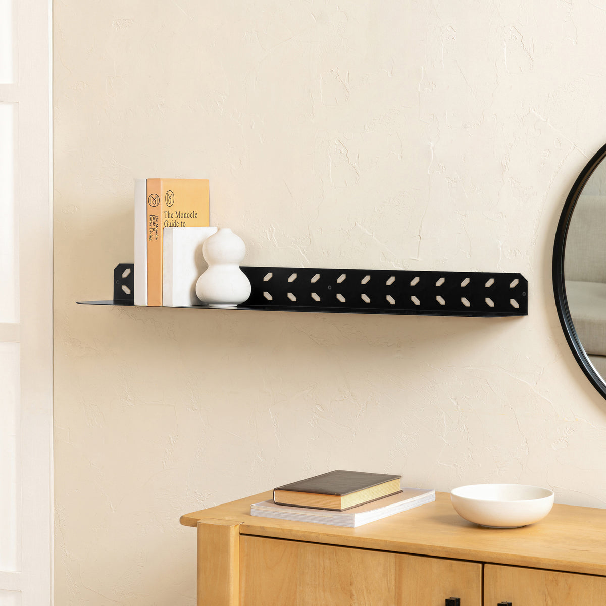 Ola Wall Mounted Shelf - Large - Black
