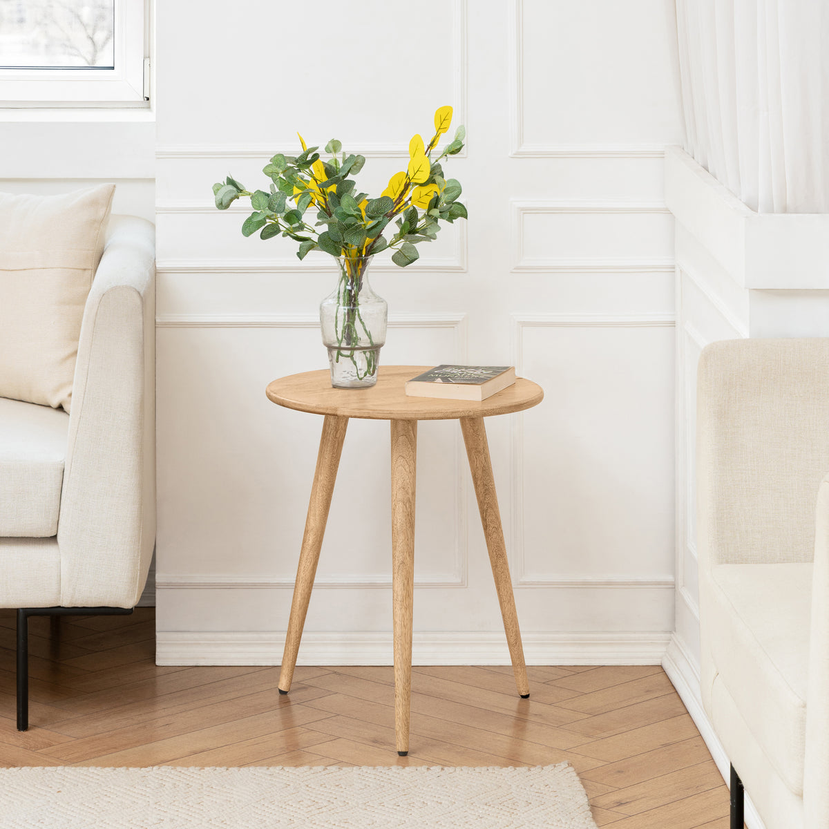 Judy Solid Wood End Table - Natural