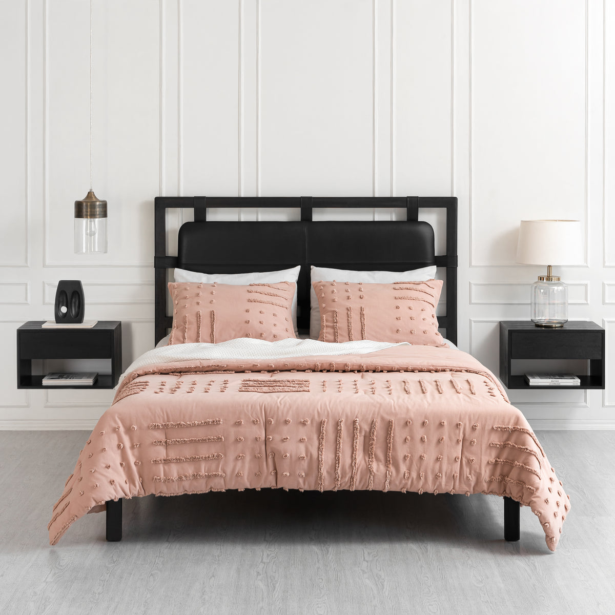 Idris Floating Nightstand - Black