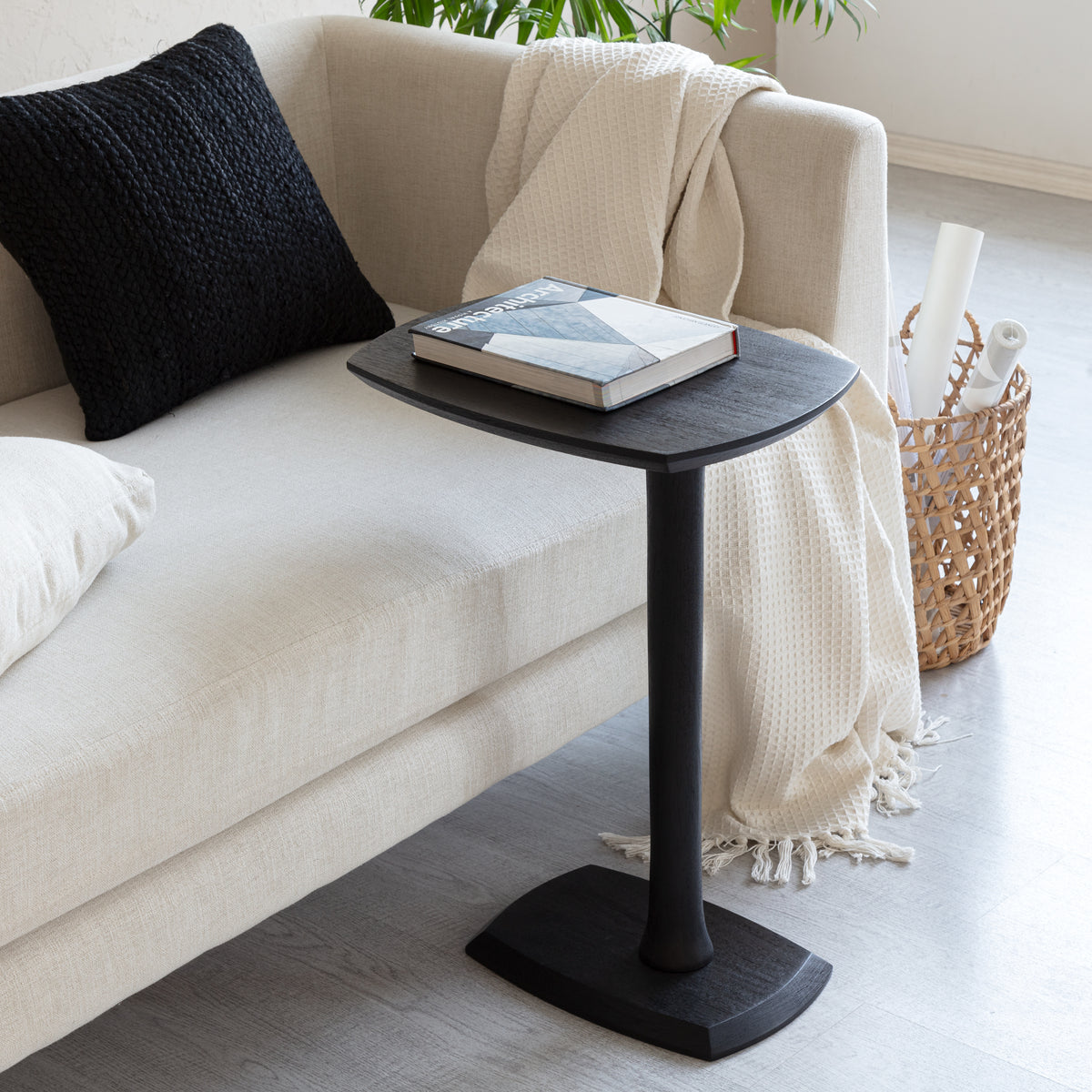 Ellis C-Shape End Table - Black
