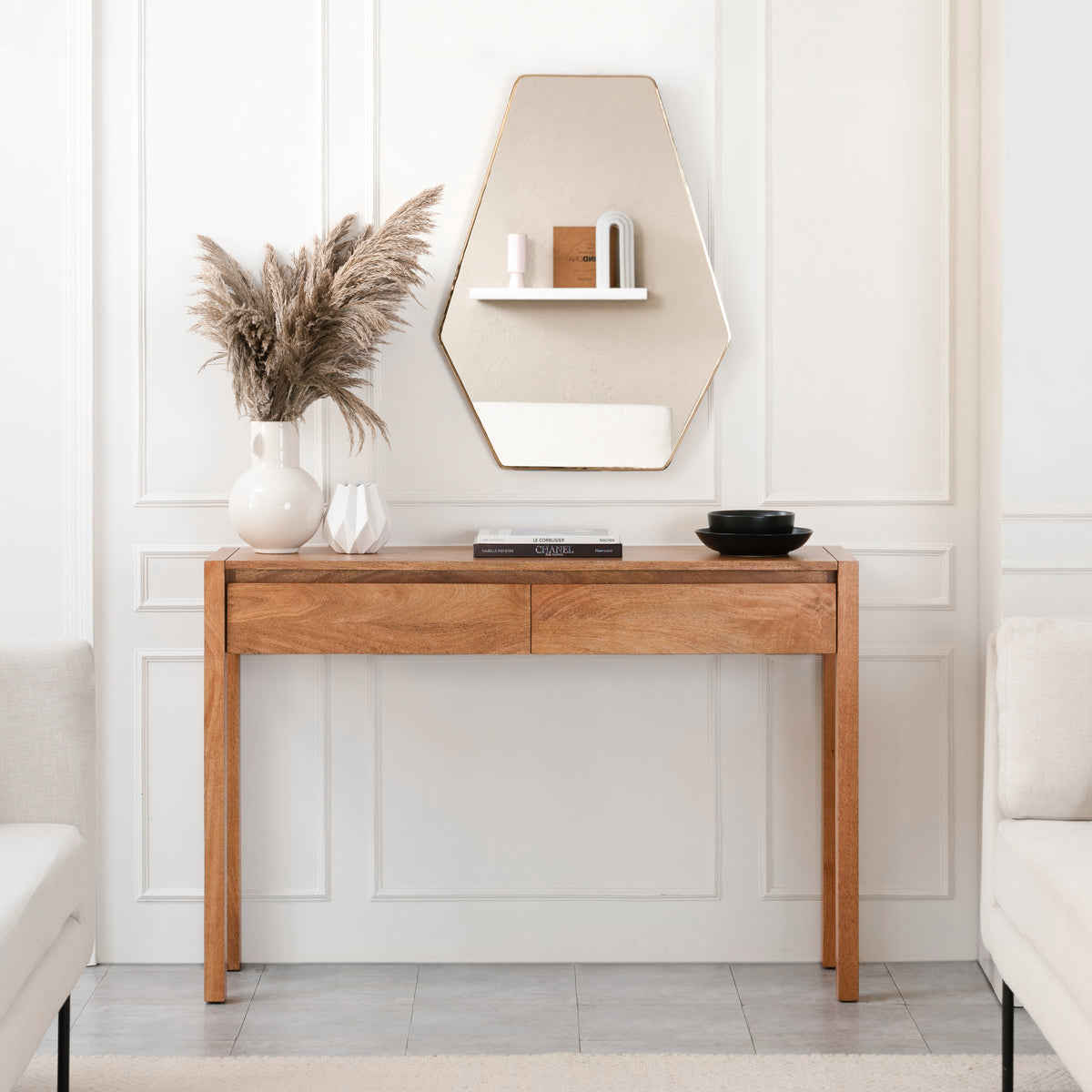 Chiltern Solid Wood Console Table - Mid Tone Honey