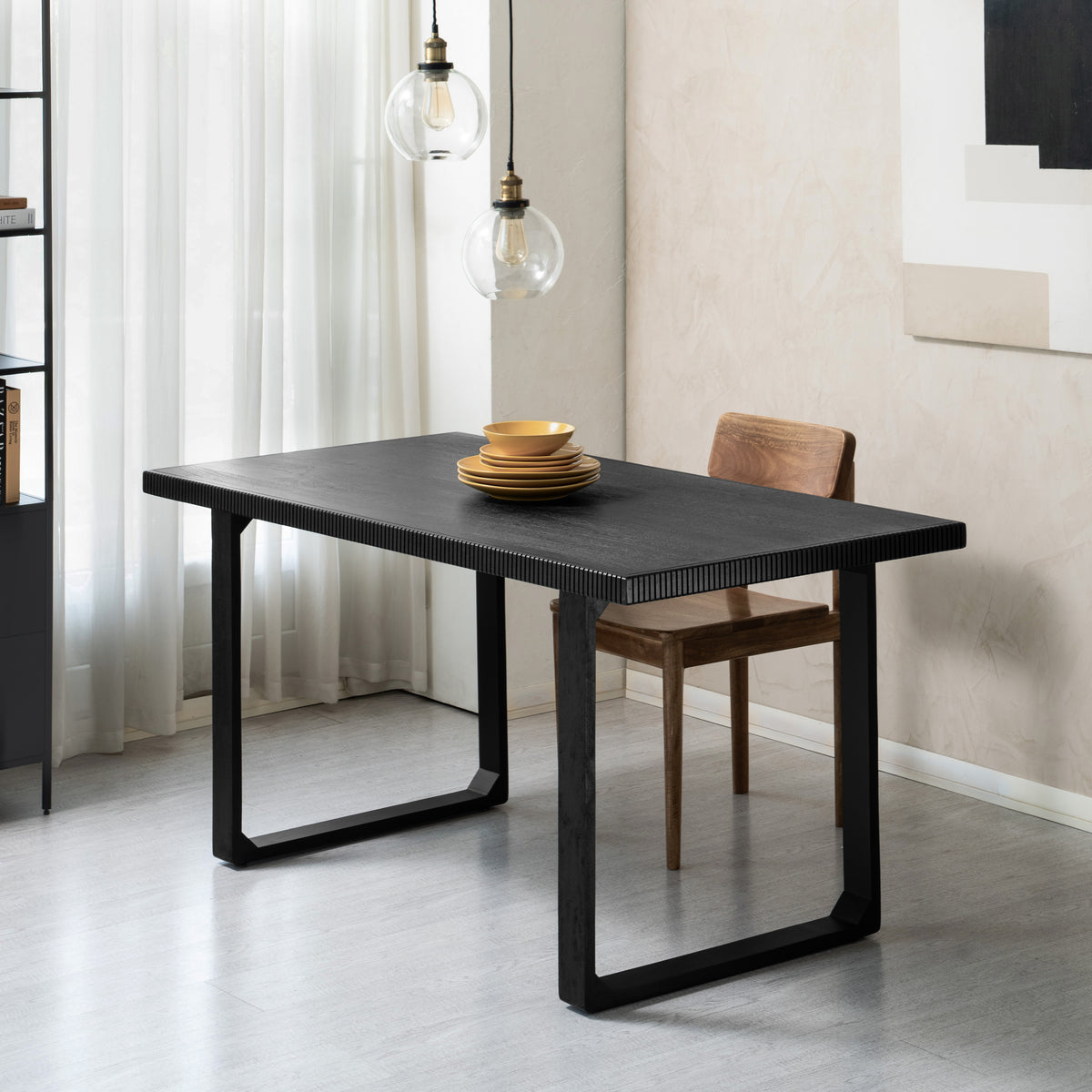 Margeaux Solid Wood Dining Table - Black