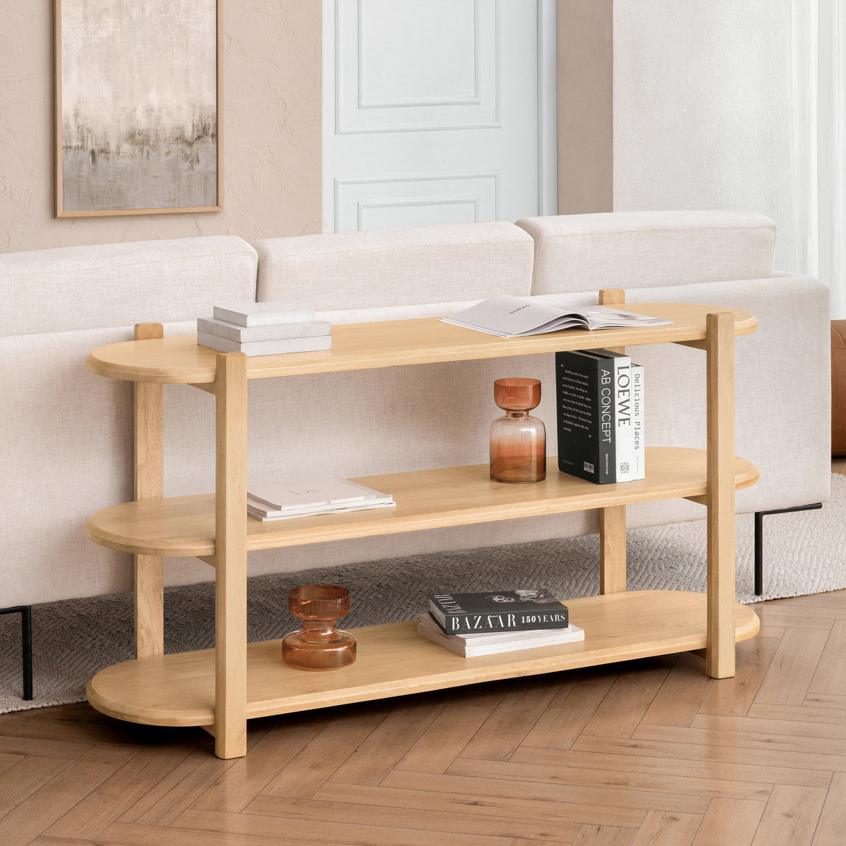 Dale Solid Wood Media Unit - Light Blonde