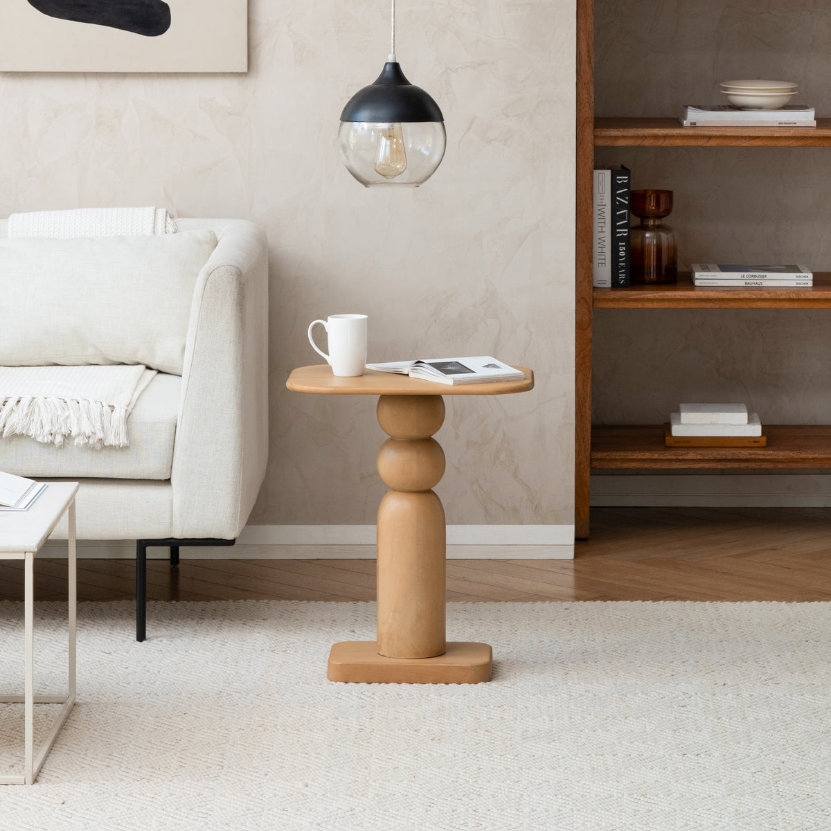 Vita Solid Wood End Table - Blonde Natural