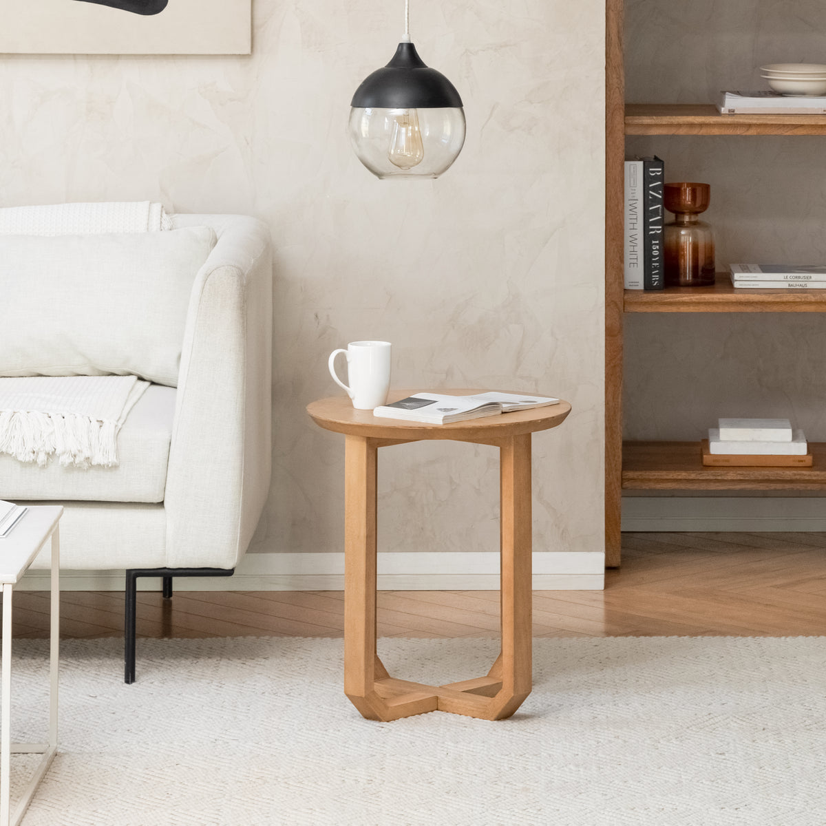 Forbes Solid Wood End Table - Blonde Natural
