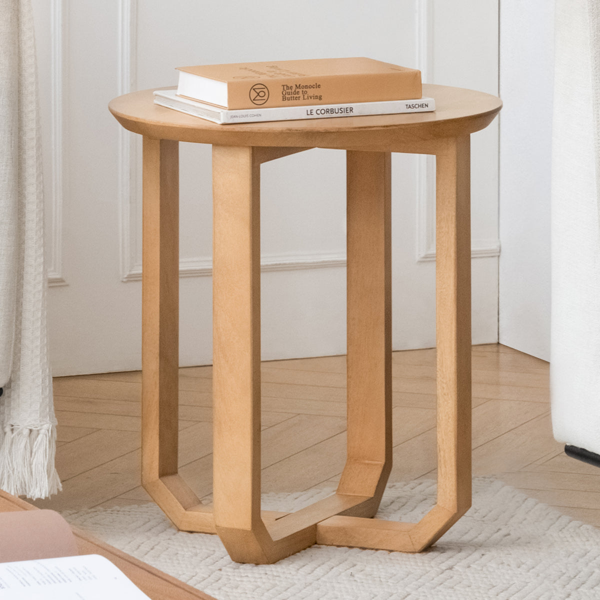 Forbes Solid Wood End Table - Blonde Natural