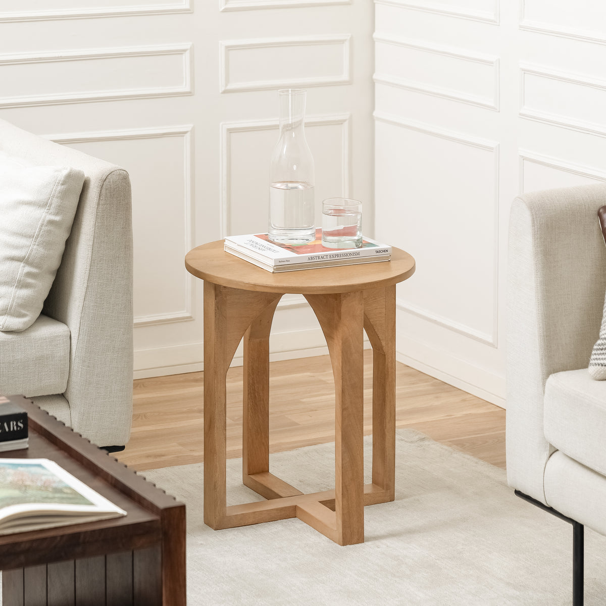 Viera Solid Wood End Table - Blonde Natural