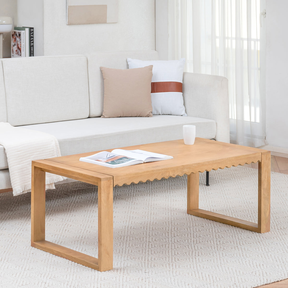 Evo Solid Wood Coffee Table - Blonde Natural
