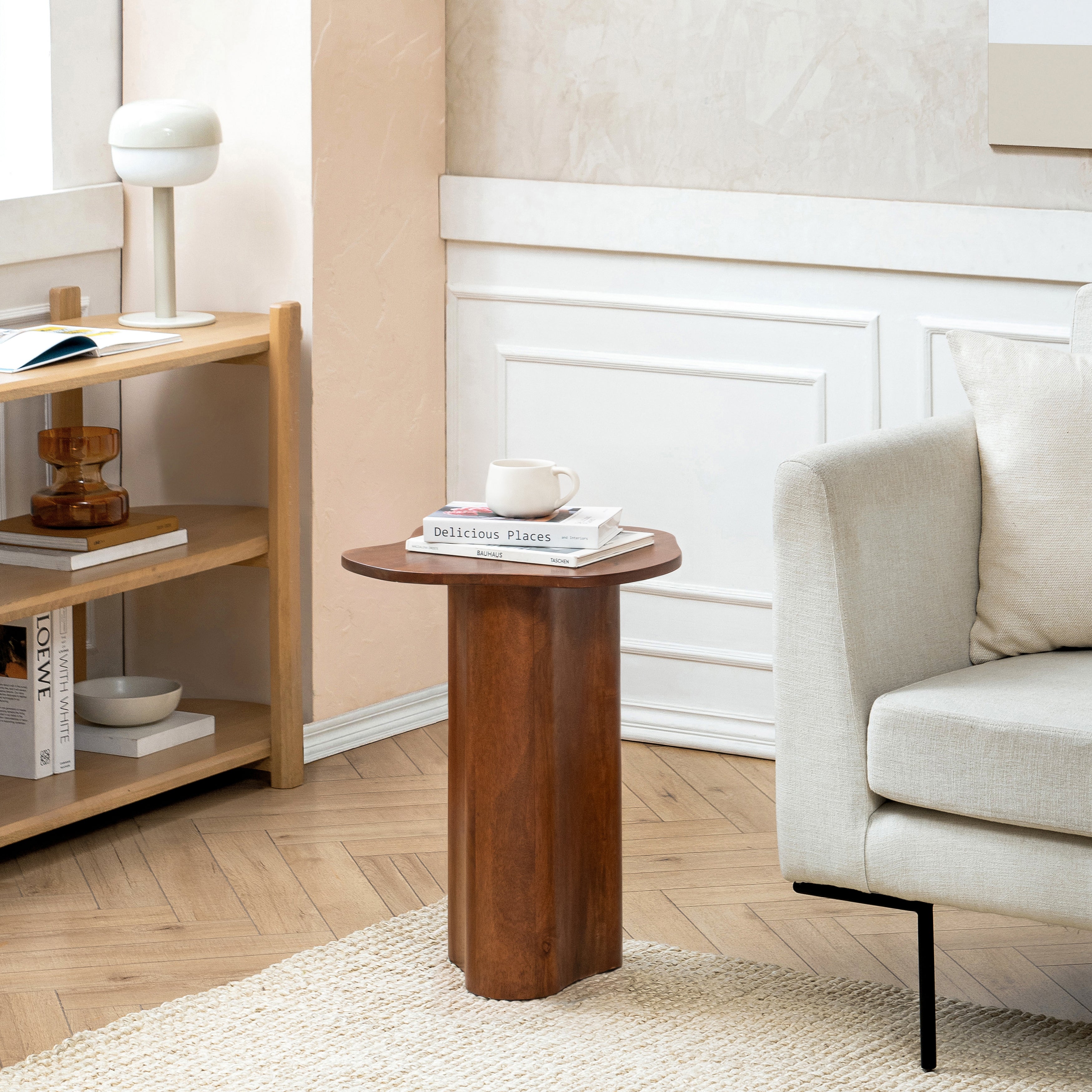 Daphne Solid Mango Wood End Table