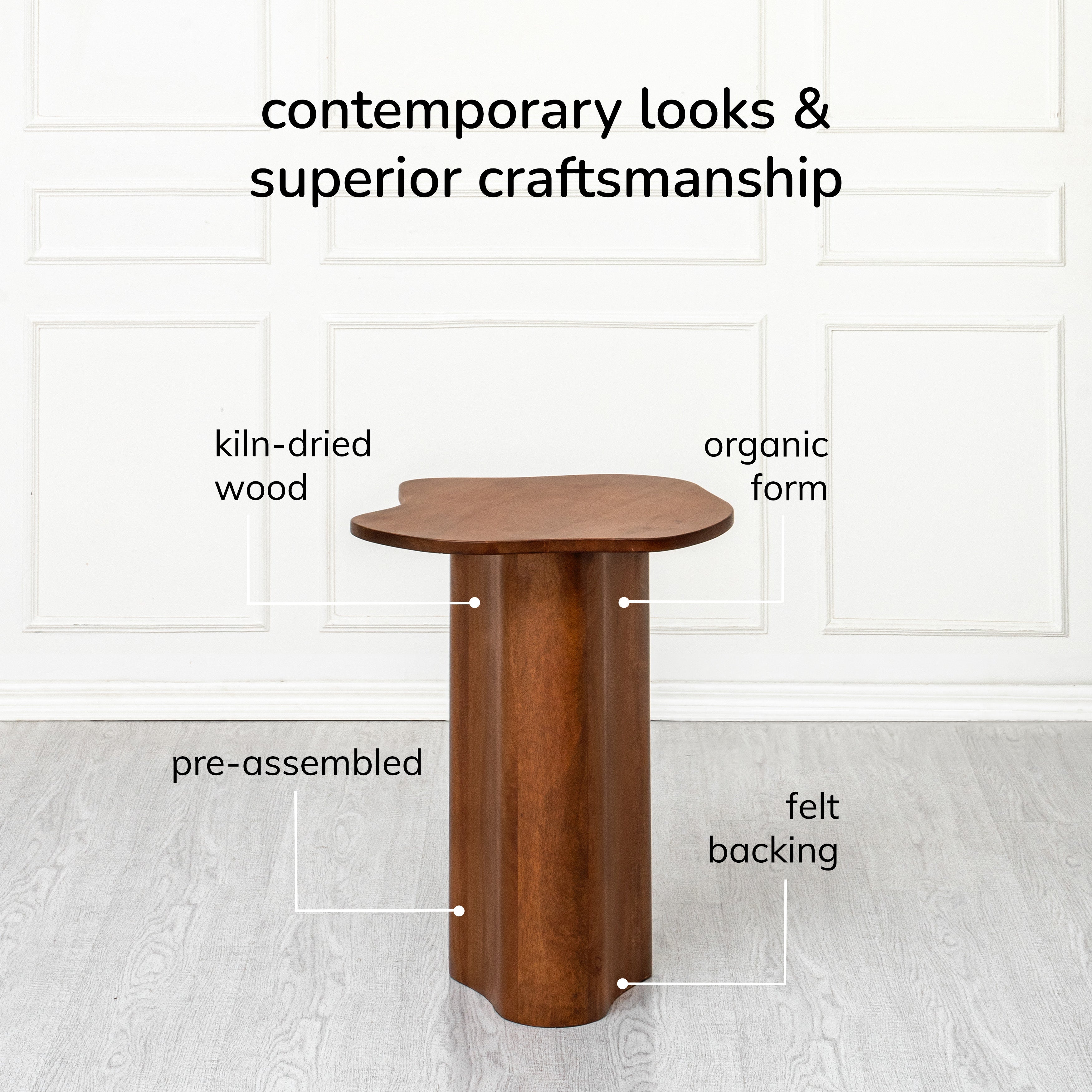 Daphne Solid Mango Wood End Table