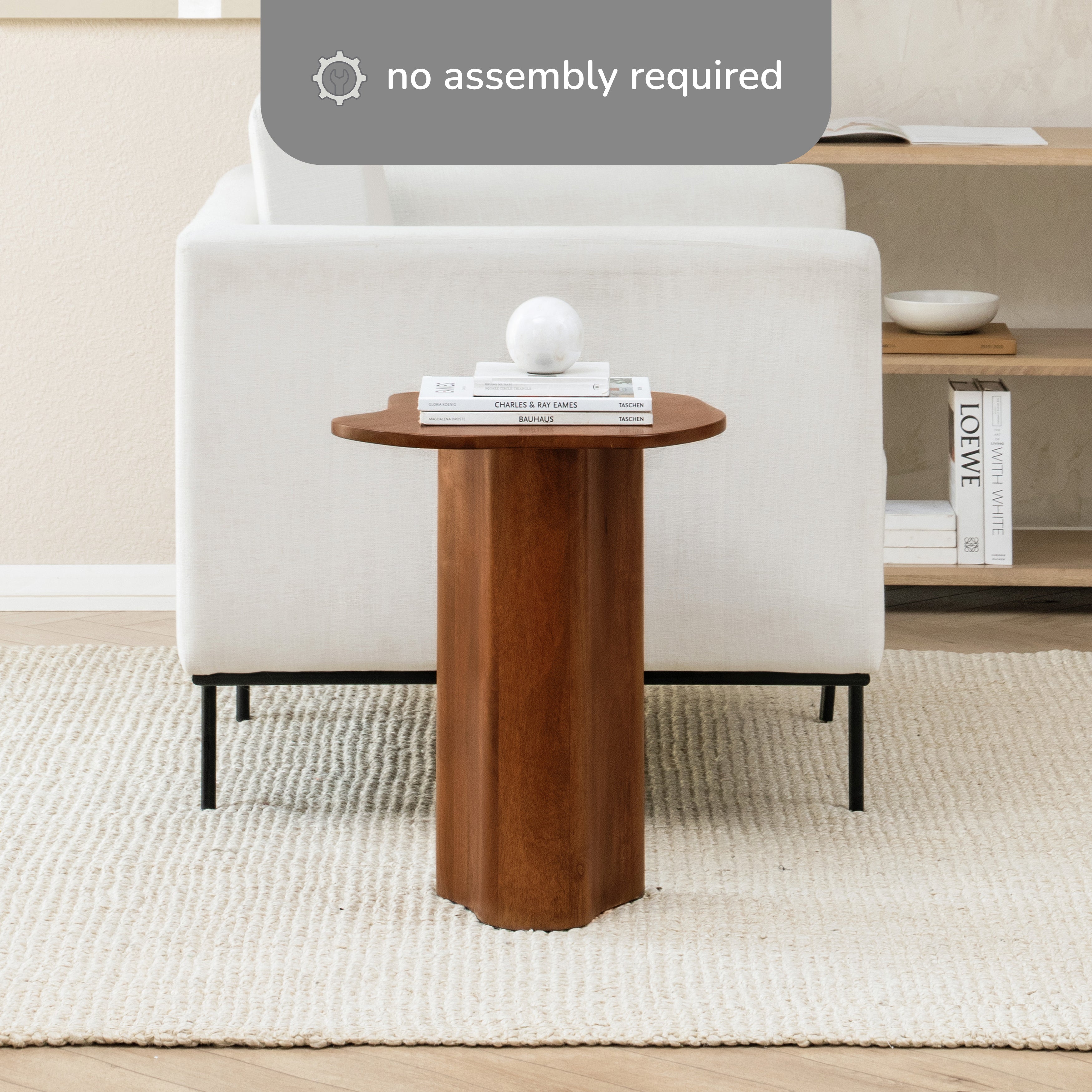 Daphne Solid Mango Wood End Table