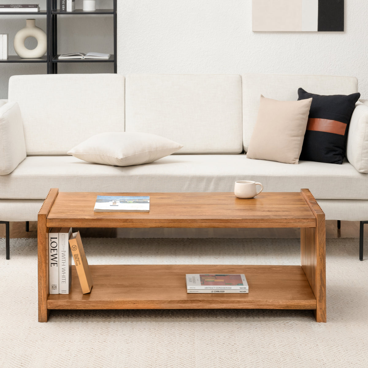 Marli Solid Wood Coffee Table - Mid Tone Honey