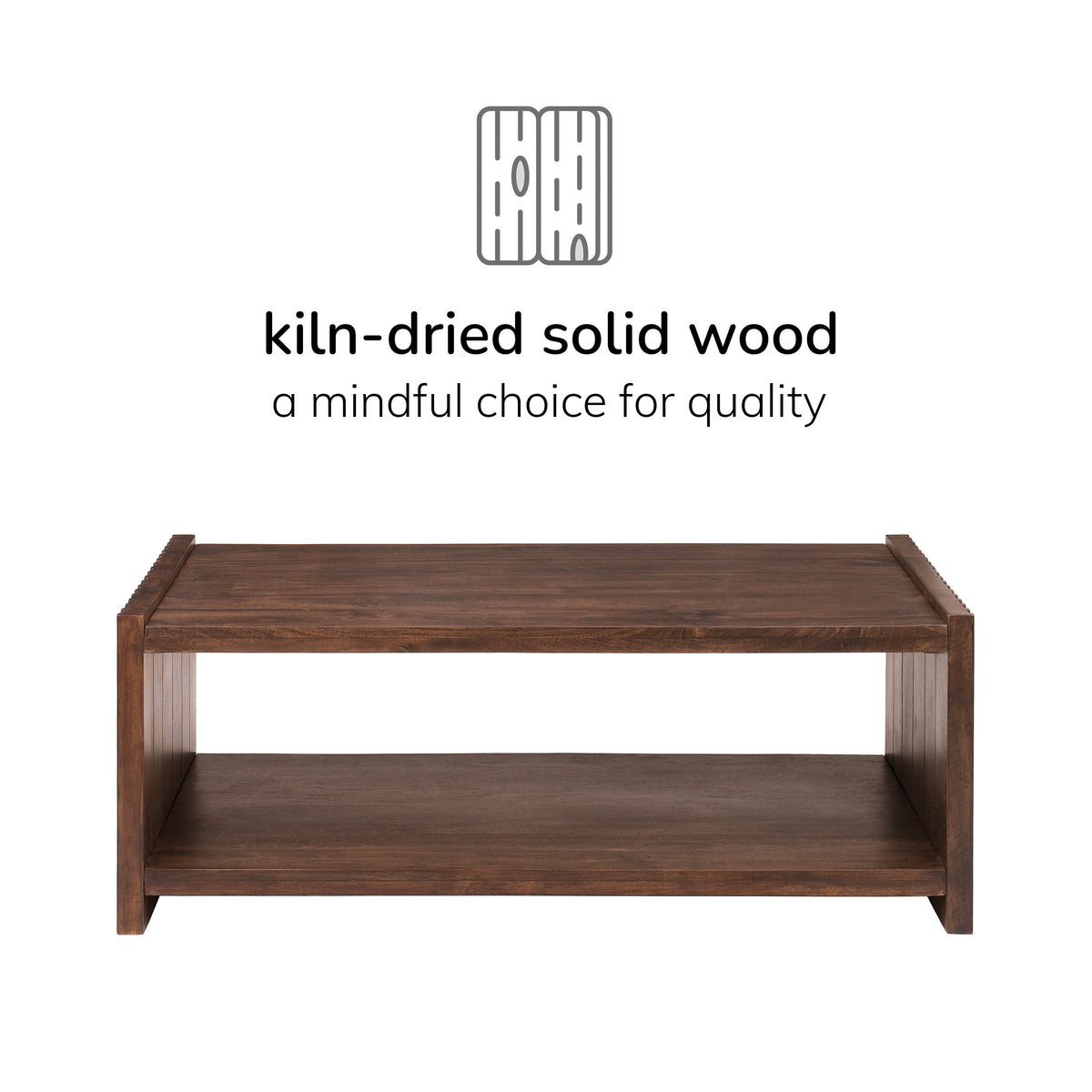 Marli Solid Wood Coffee Table - Espresso