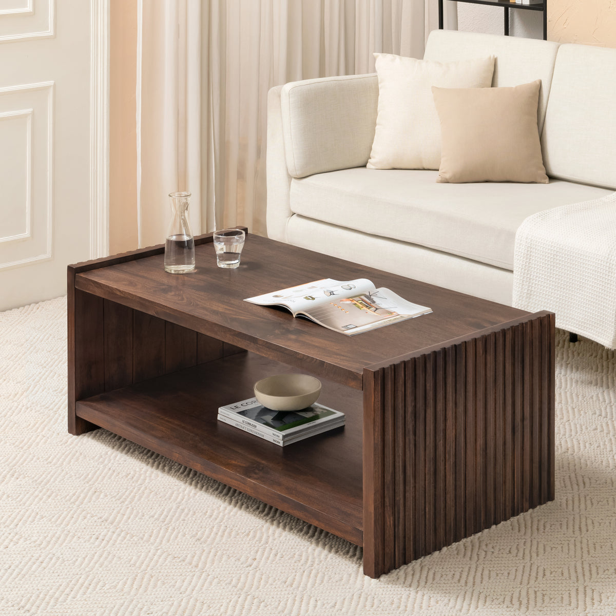 Marli Solid Wood Coffee Table - Espresso