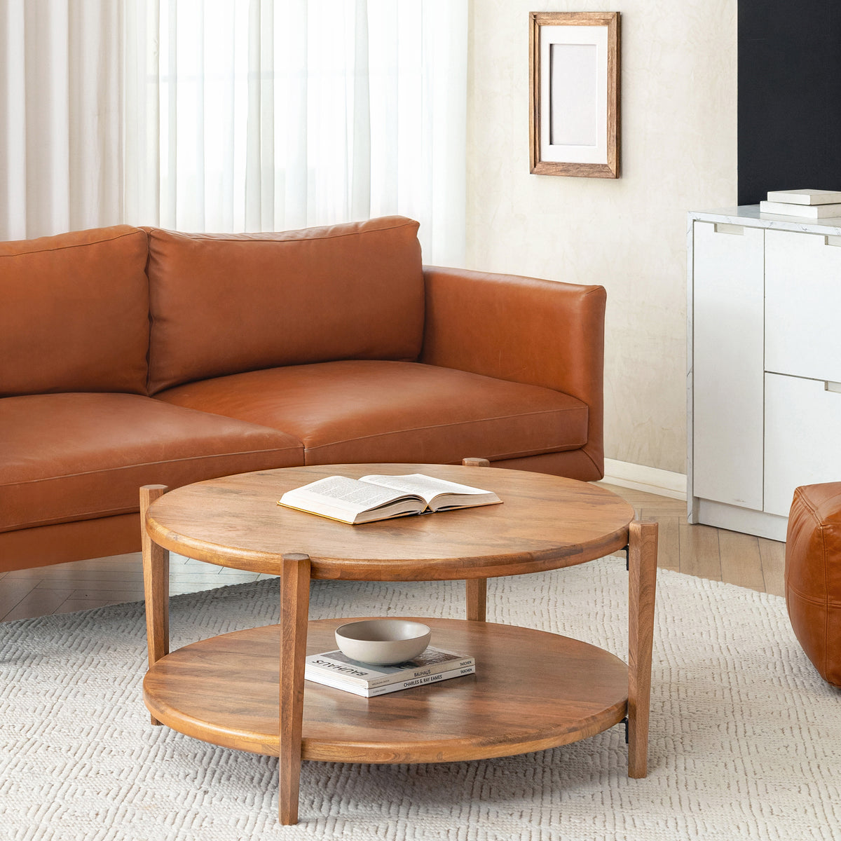 Cherokee Solid Wood Coffee Table - Mid Tone Honey