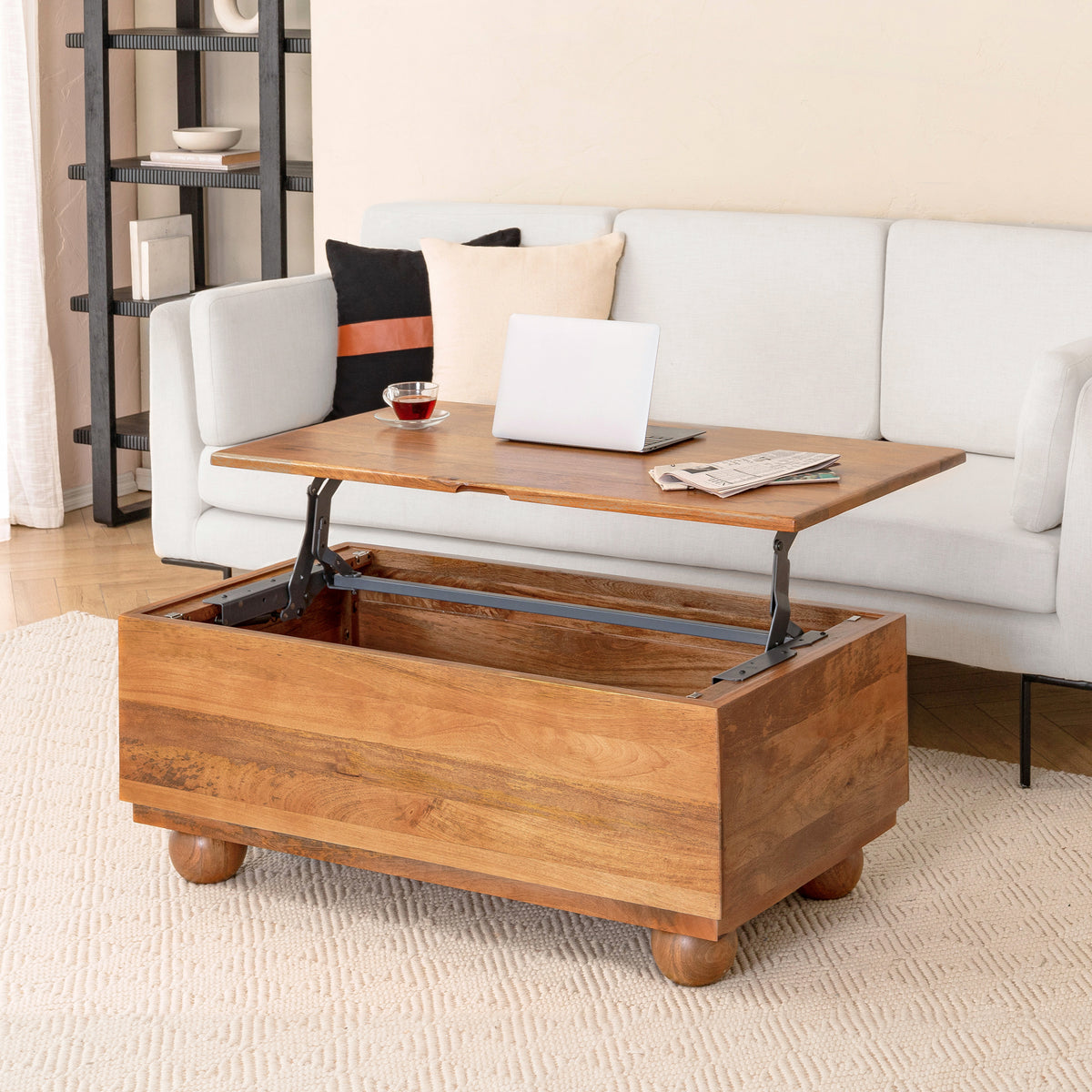 Flintoff Solid Wood Coffee Table - Mid Tone Honey