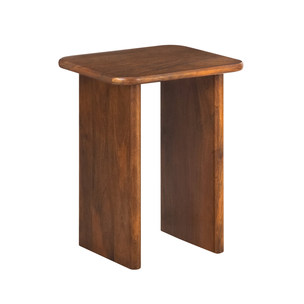 Jem Solid Wood End Table - Walnut