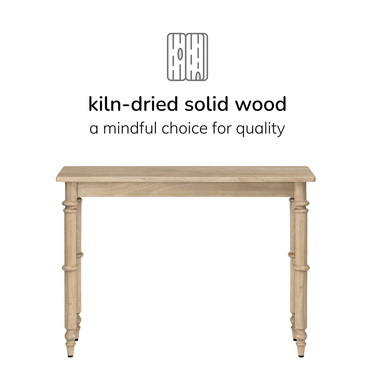 Rhonda Solid Wood Console Table - Warm Sand