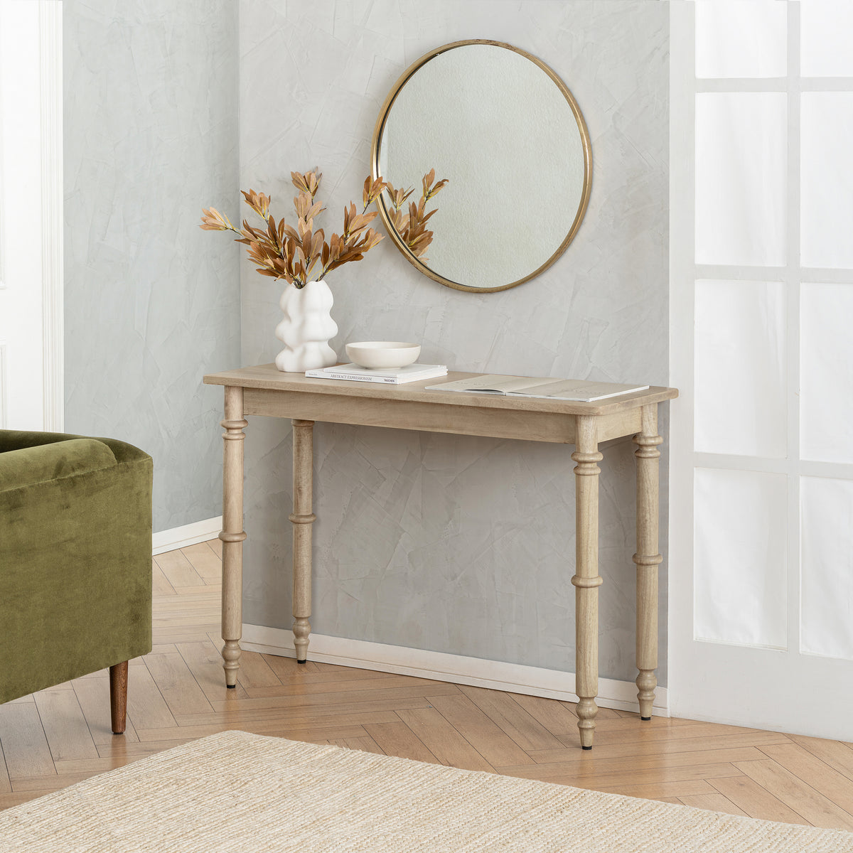 Rhonda Solid Wood Console Table - Warm Sand