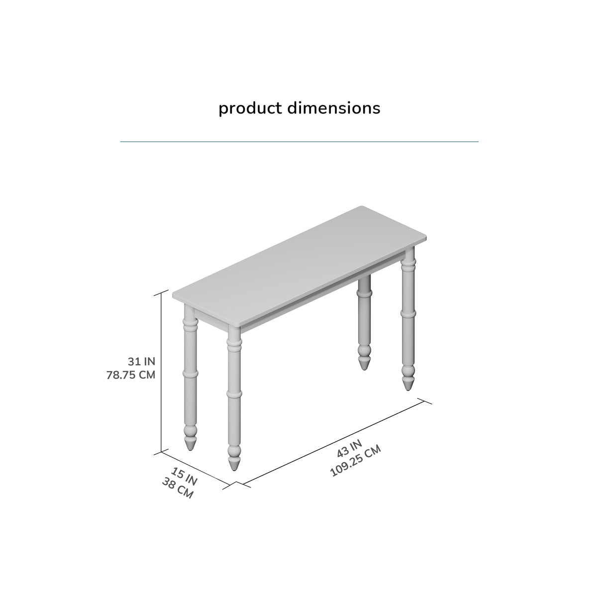 Rhonda Solid Wood Console Table - Warm Sand