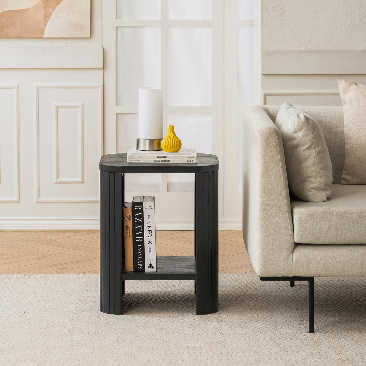 Warwick Solid Wood End Table - Black