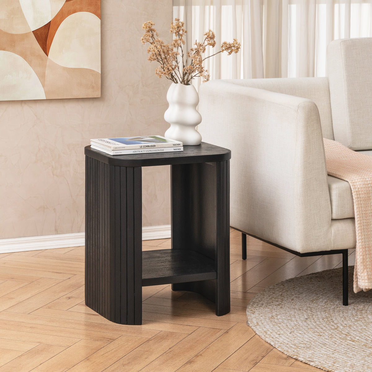Warwick Solid Wood End Table - Black