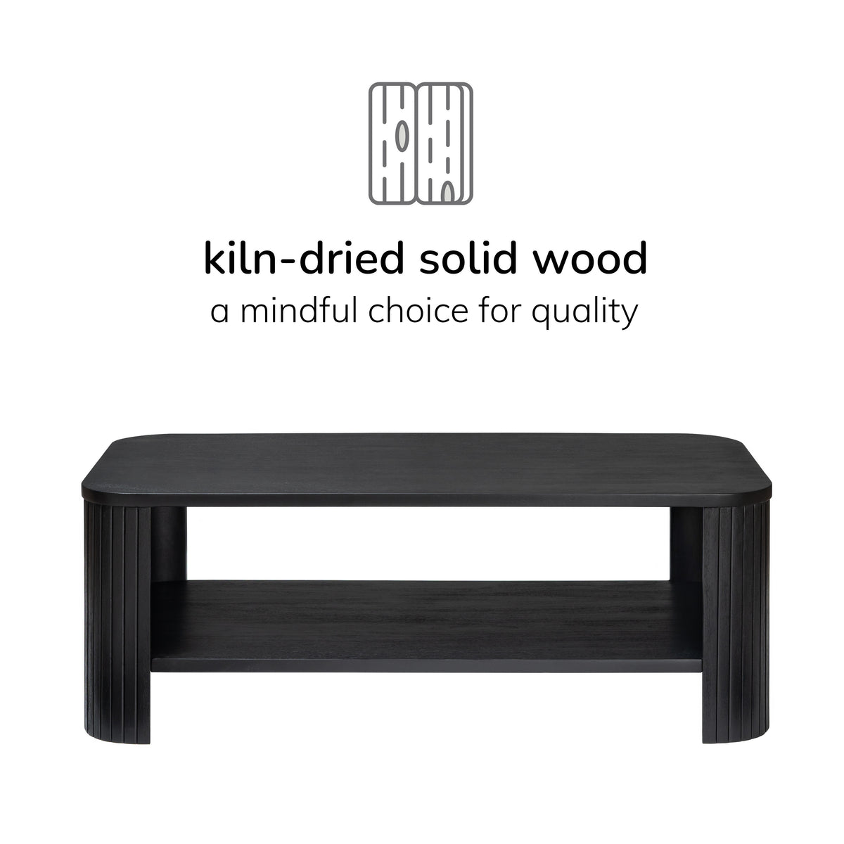 Warwick Solid Wood Coffee Table - Black