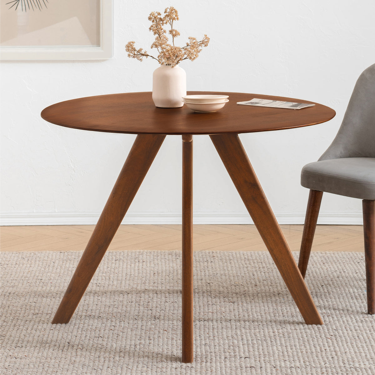 Marcel Solid Wood Dining Table - Walnut