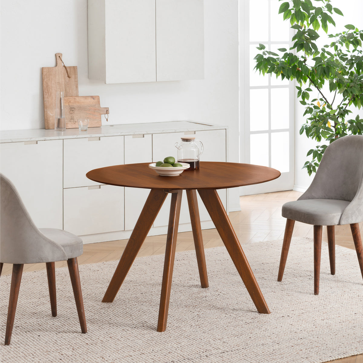 Marcel Solid Wood Dining Table - Walnut