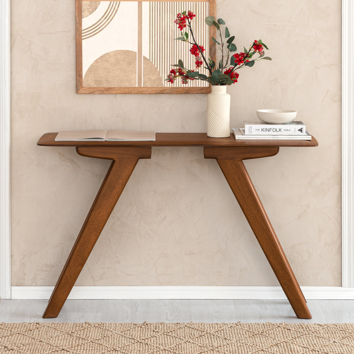 Marcel Solid Wood Console Table - Walnut