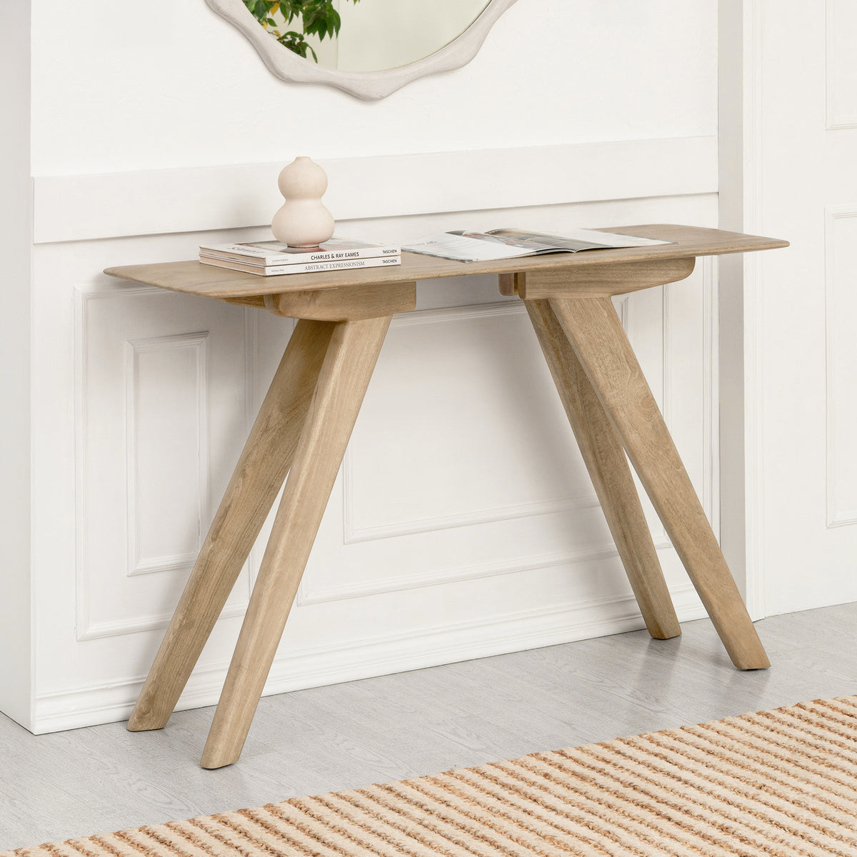 Marcel Solid Wood Console Table - Warm Sand