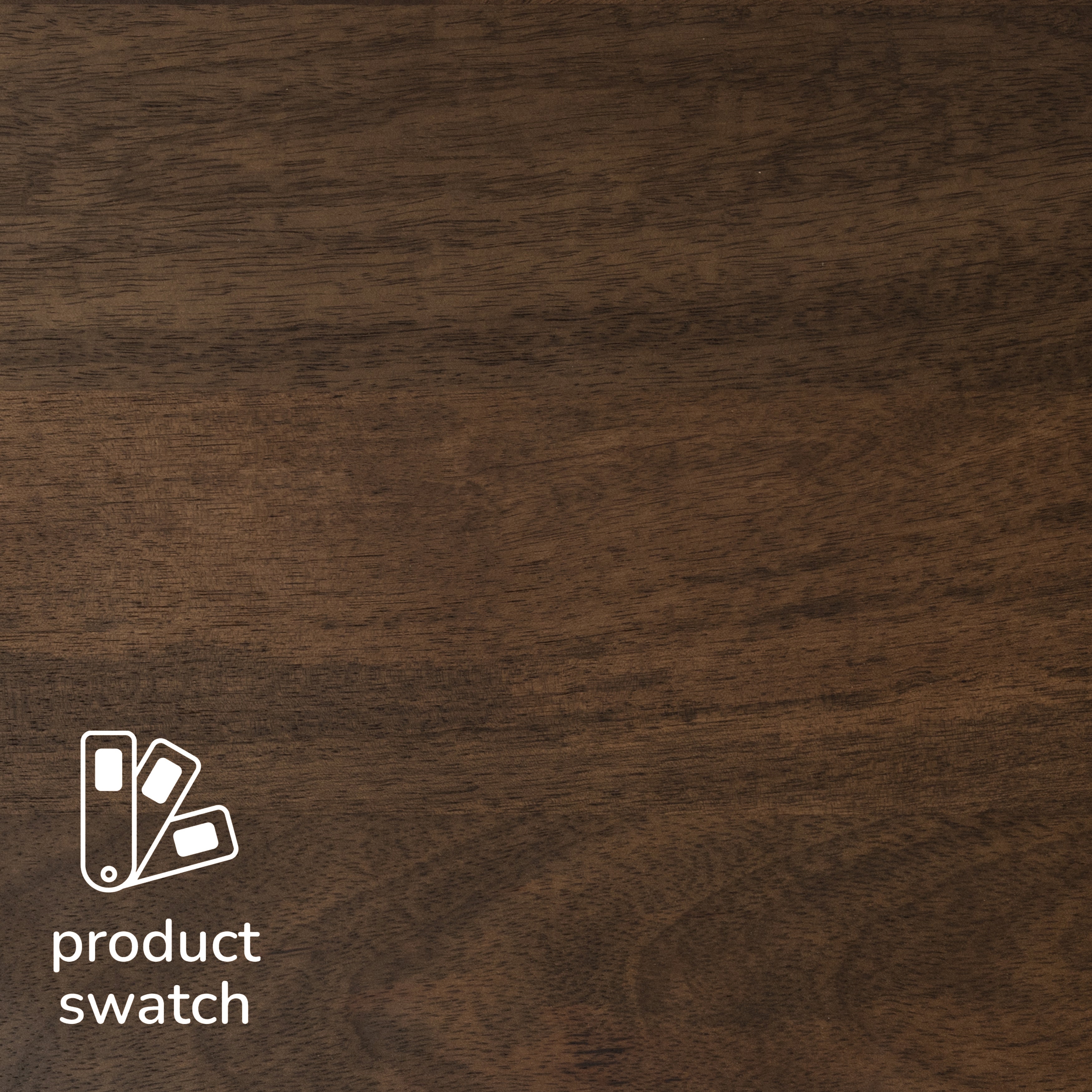 Close-up of hazel brown wood texture with 'product swatch' label.