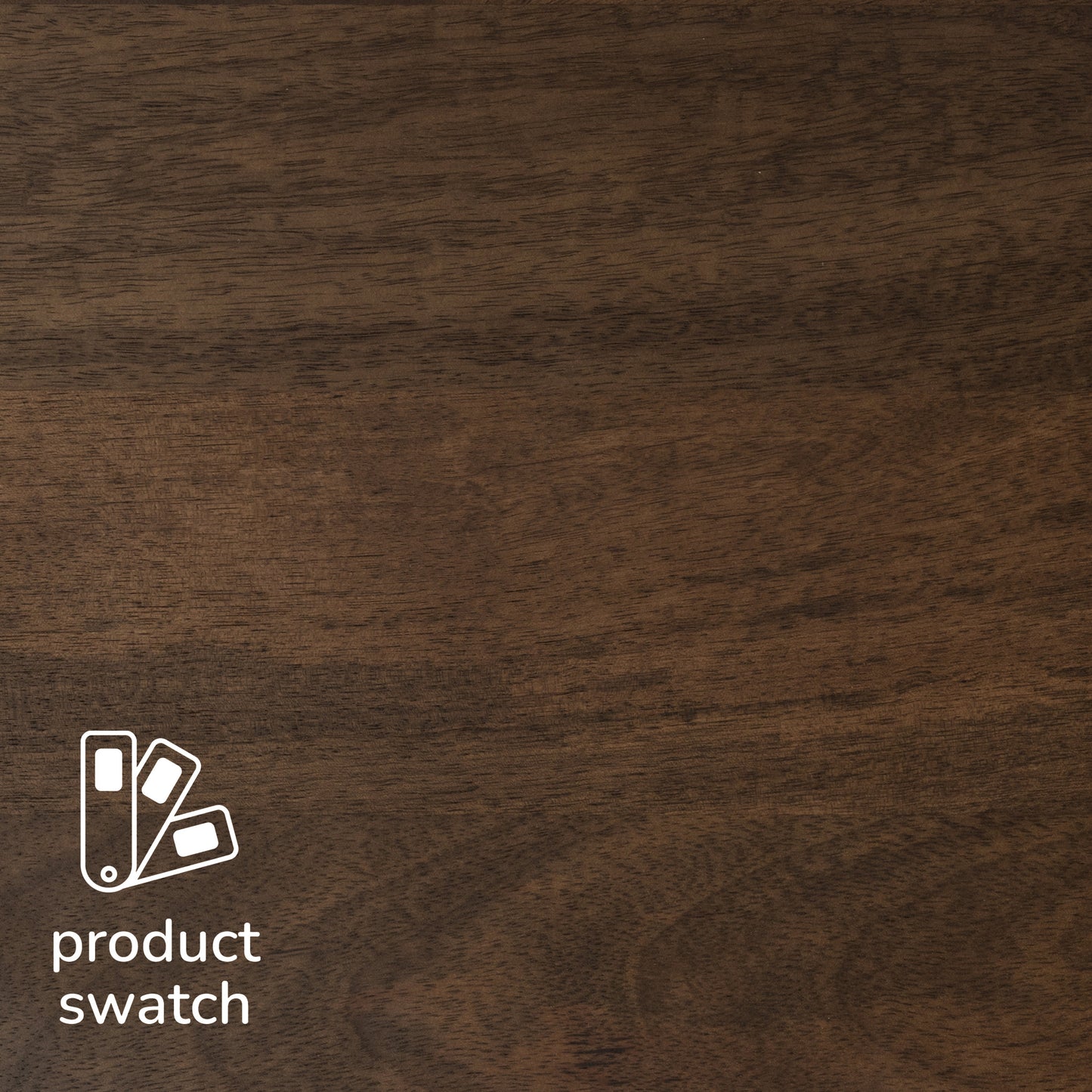 Close-up of hazel brown wood texture with 'product swatch' label.