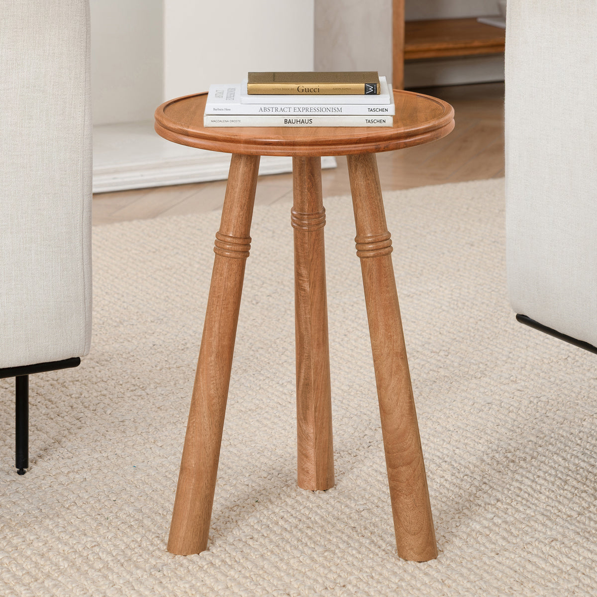 Lola Solid Wood End Table - Mid Tone Honey