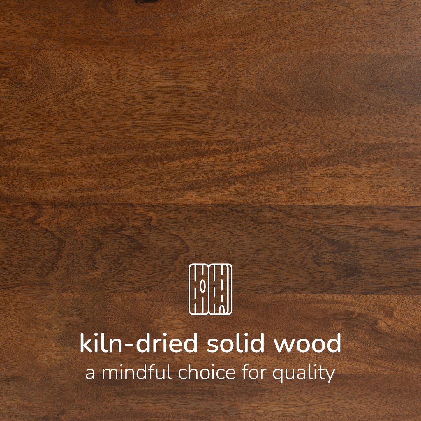 Eden Solid Wood Nightstand - Walnut