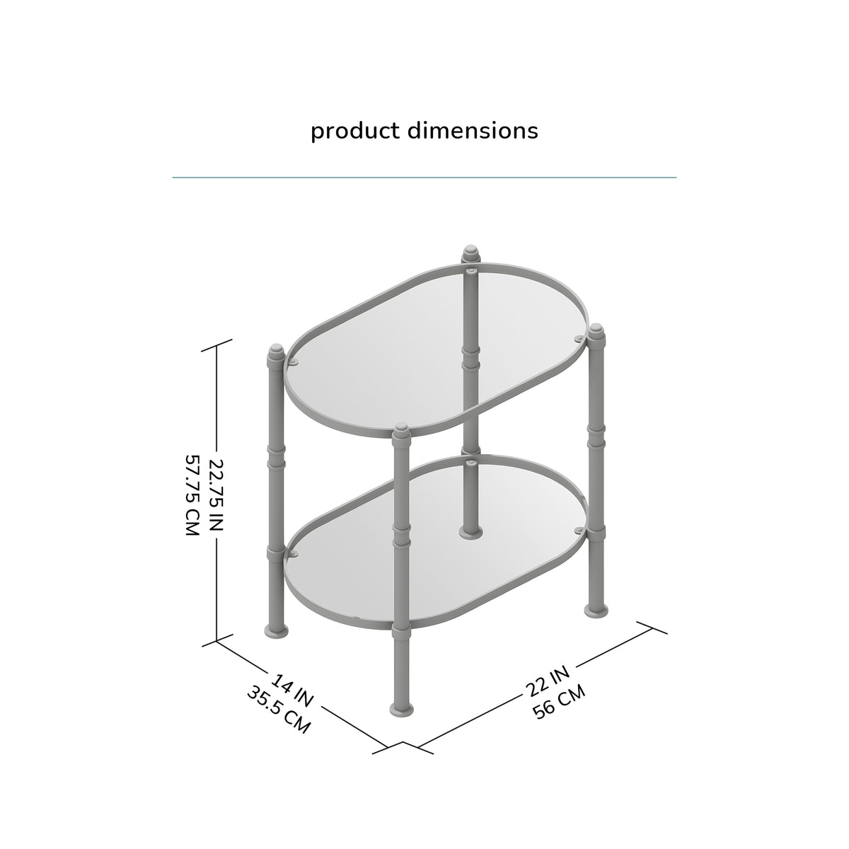 Remi Metal & Tempered Glass End Table - Antique Brass