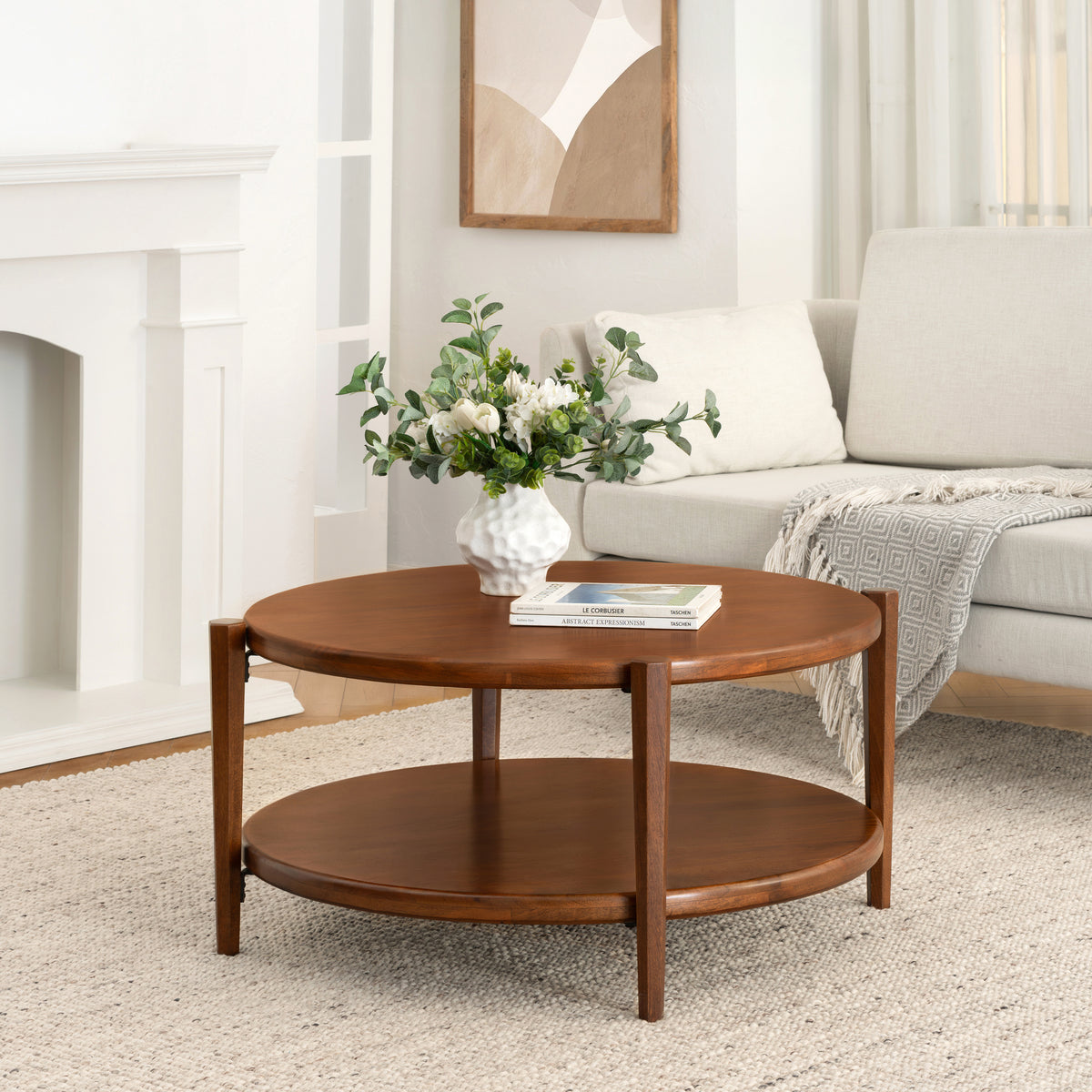 Cherokee Solid Wood Coffee Table - Walnut