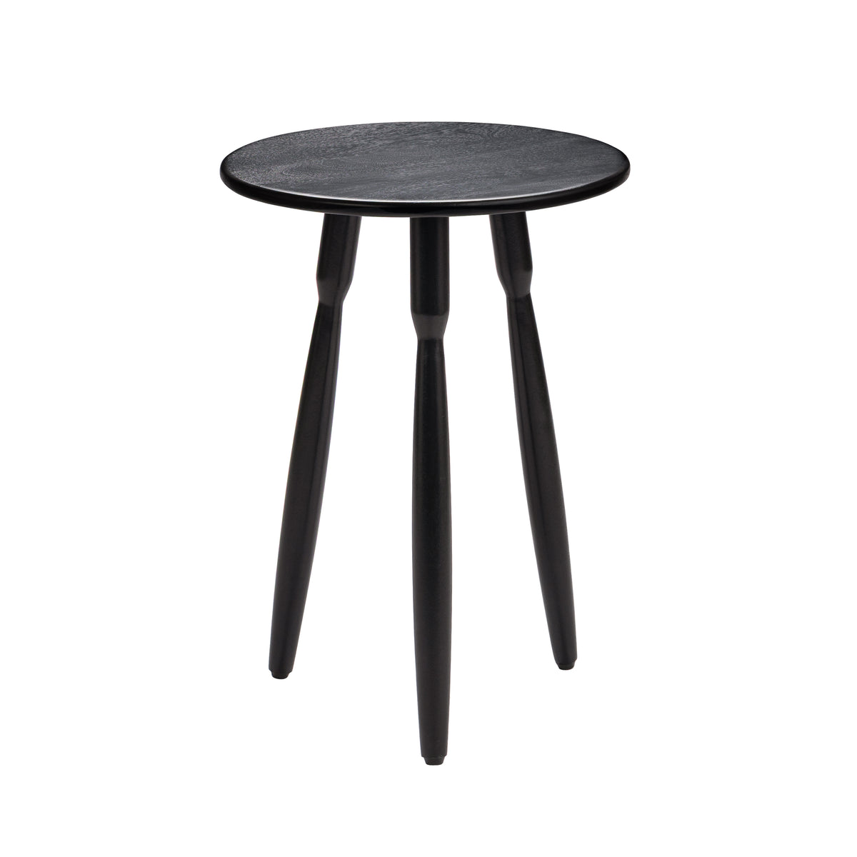 Betty Solid Wood End Table - Black