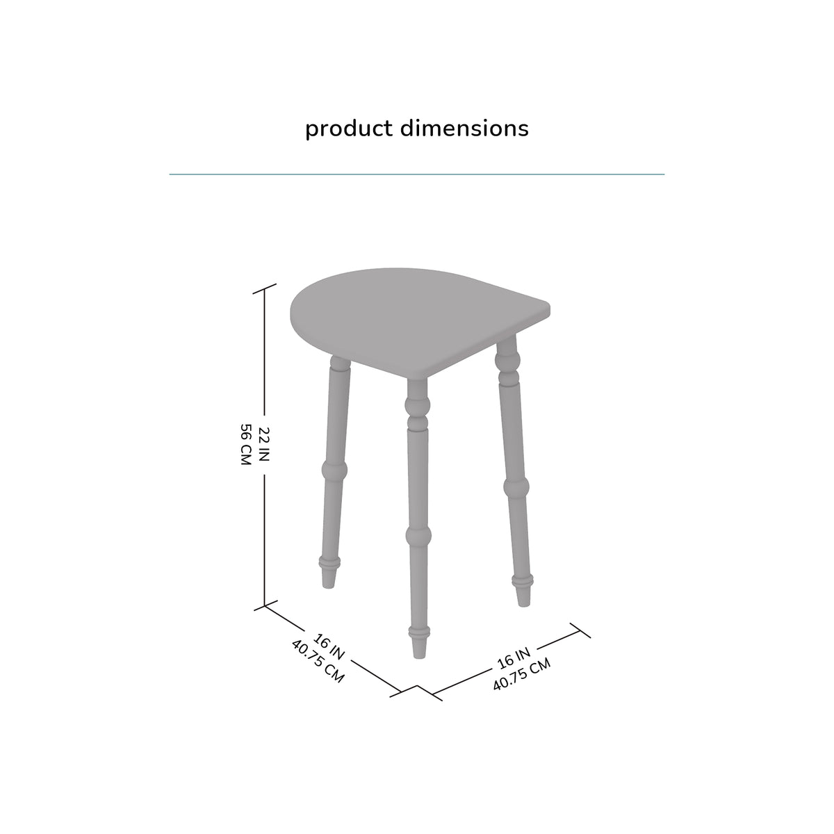 Bibi Solid Wood End Table - Walnut