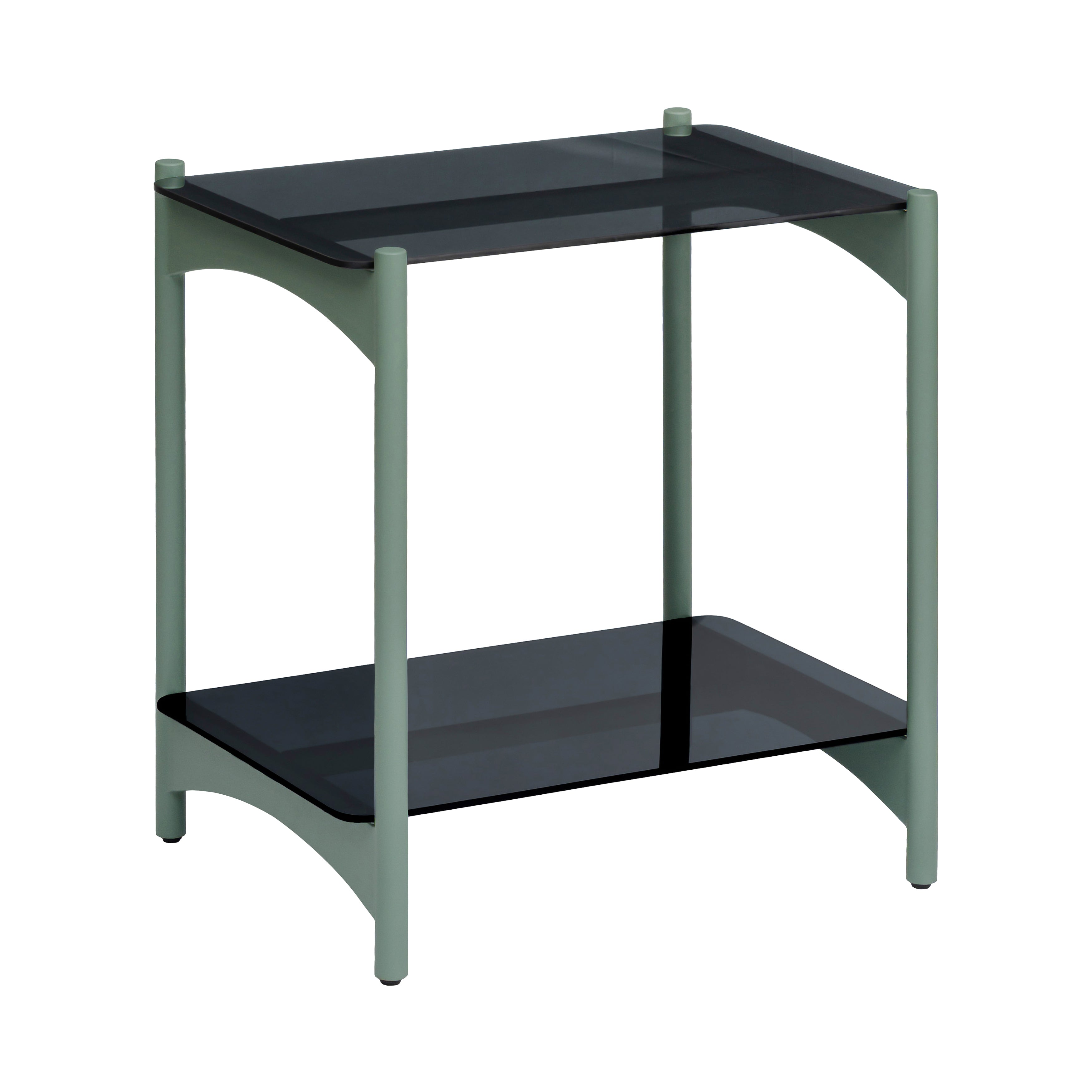 Hector Metal & Tempered Glass End Table - Sage Green