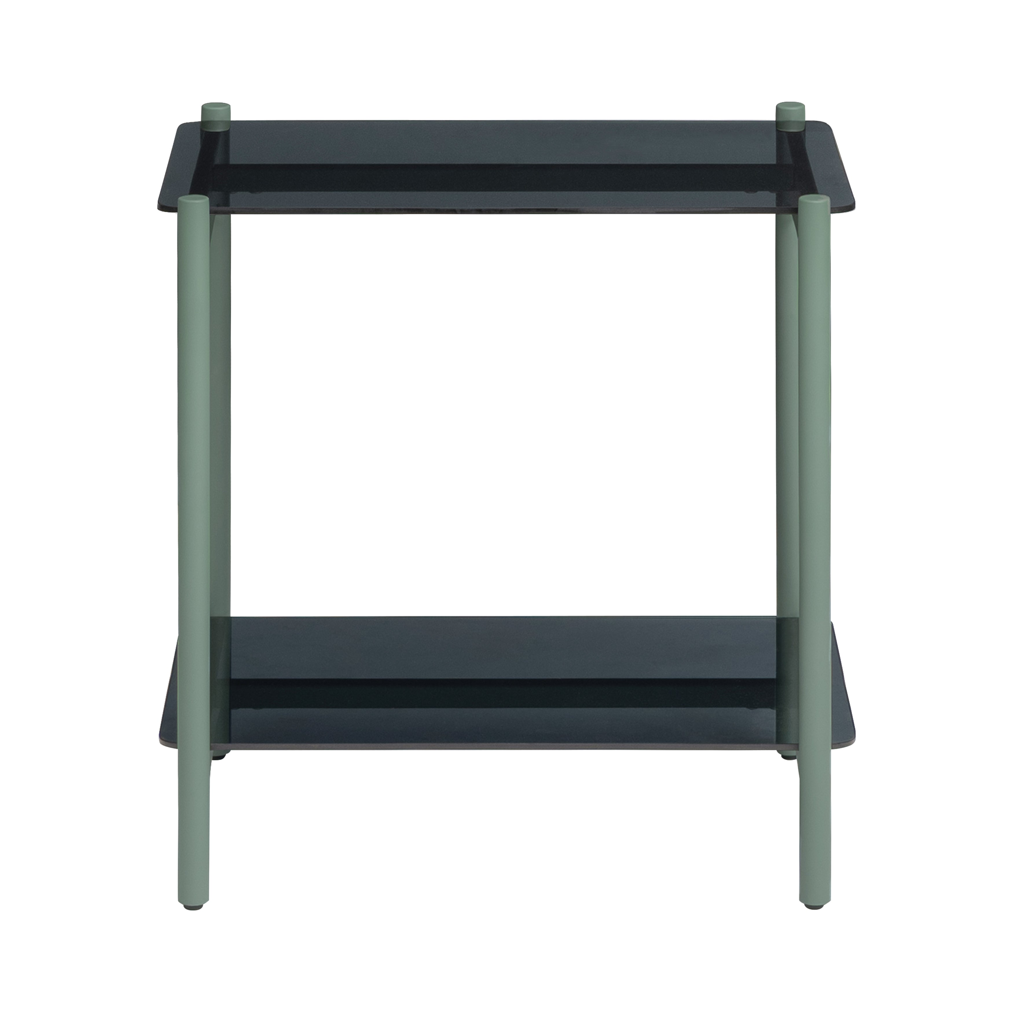 Hector Metal & Tempered Glass End Table - Sage Green