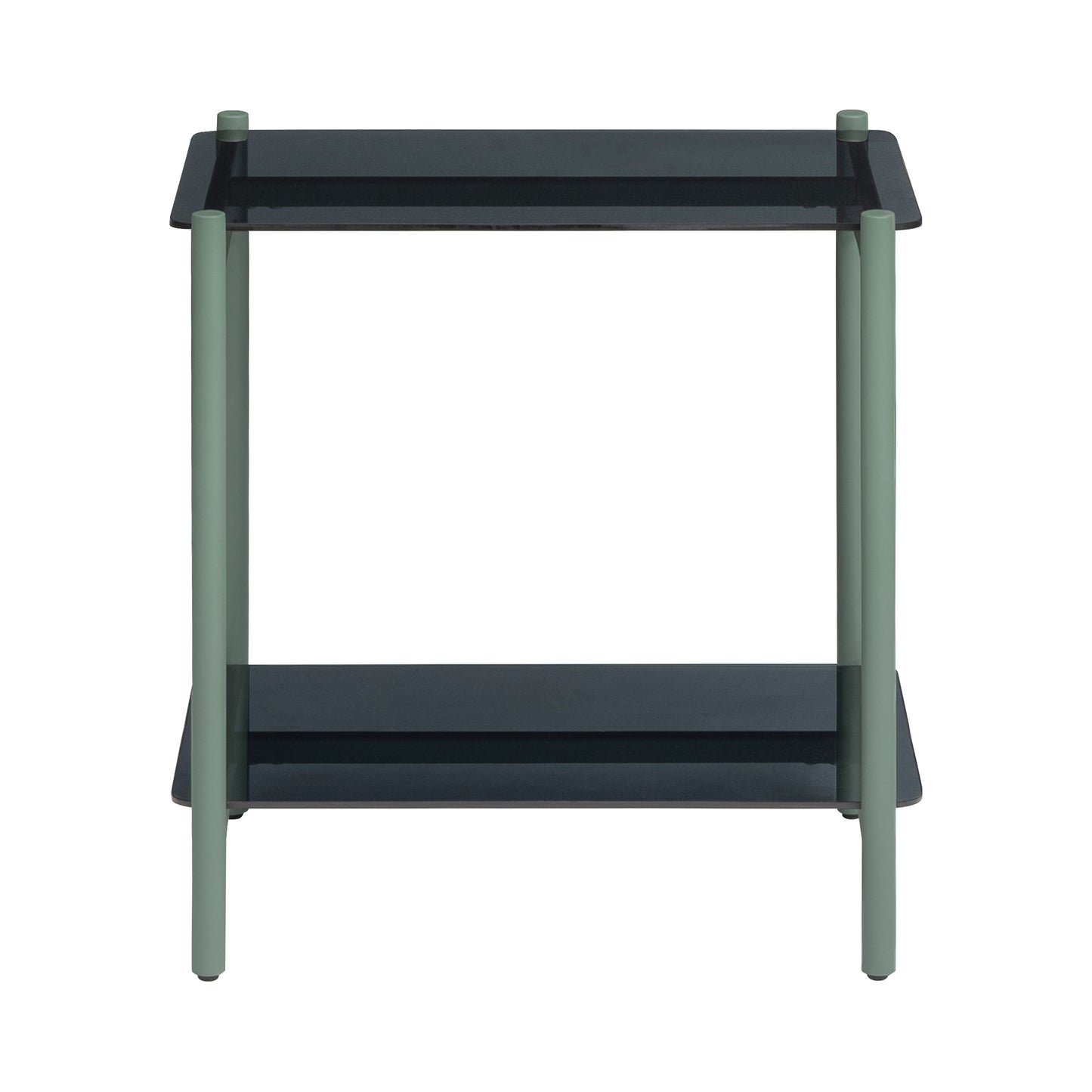 Hector Metal & Tempered Glass End Table - Sage Green