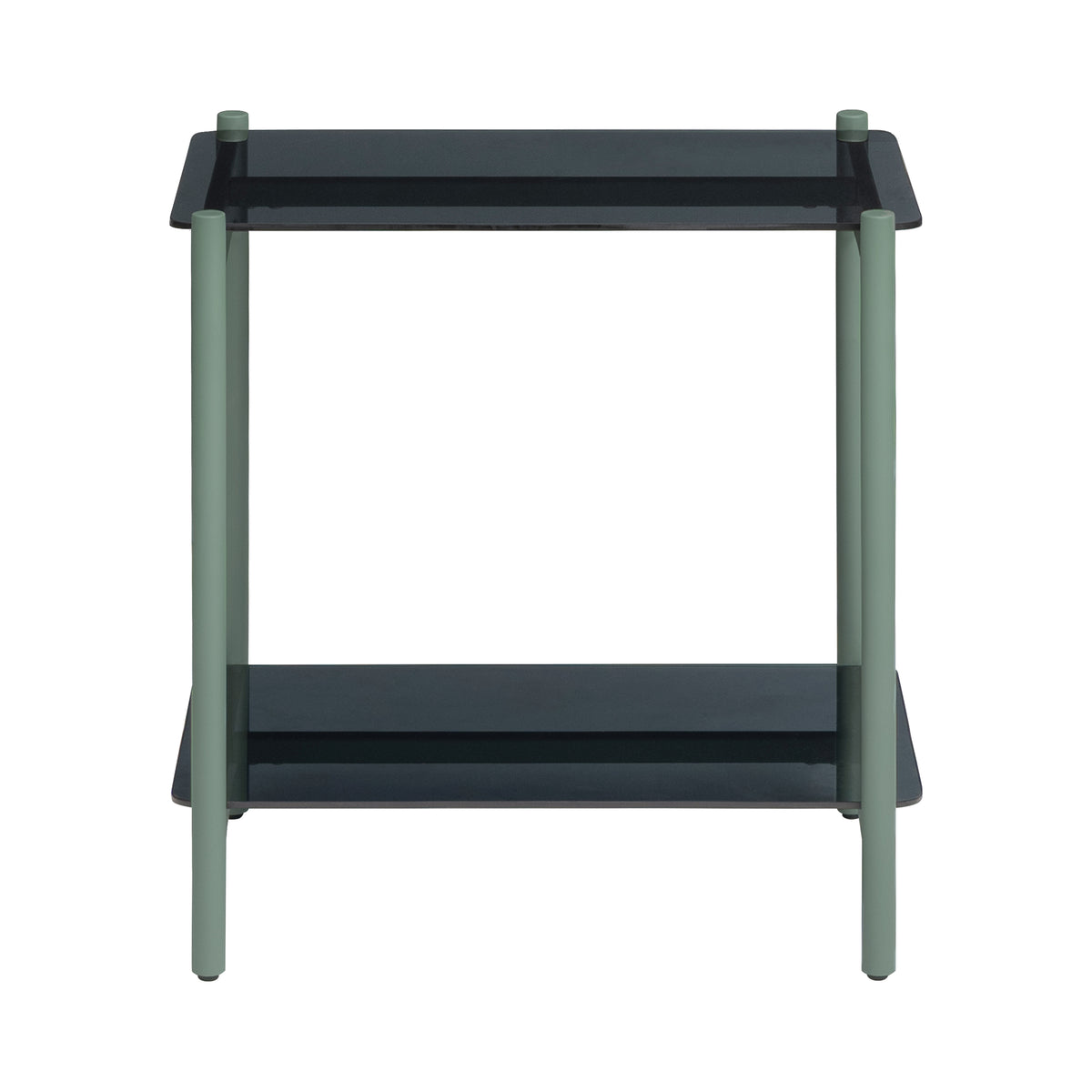 Hector Metal & Tempered Glass End Table - Sage Green