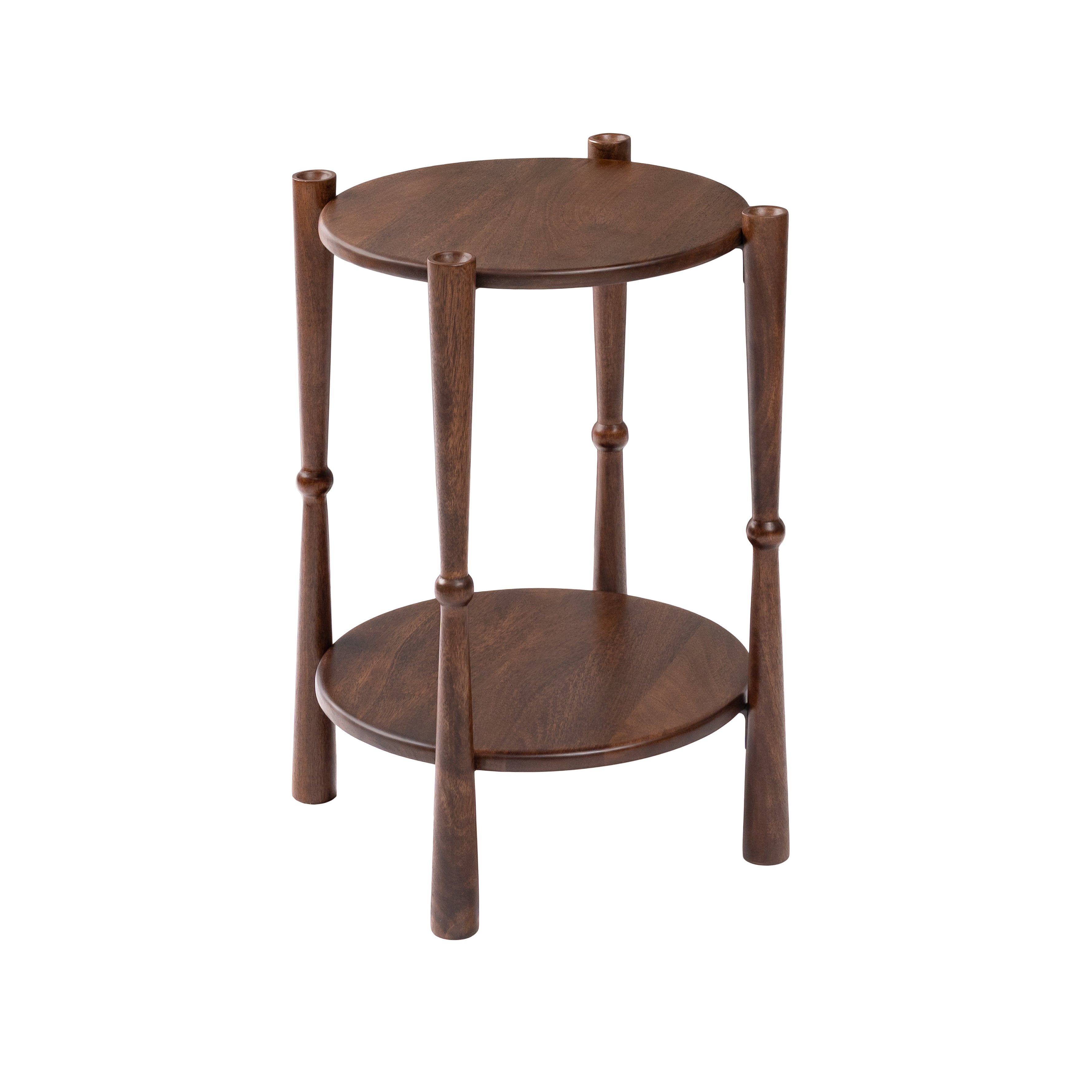 Olive Solid Wood End Table - Espresso