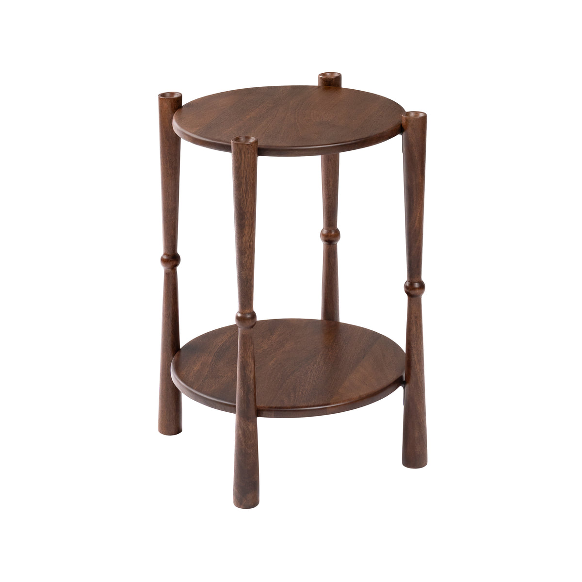 Olive Solid Wood End Table - Espresso