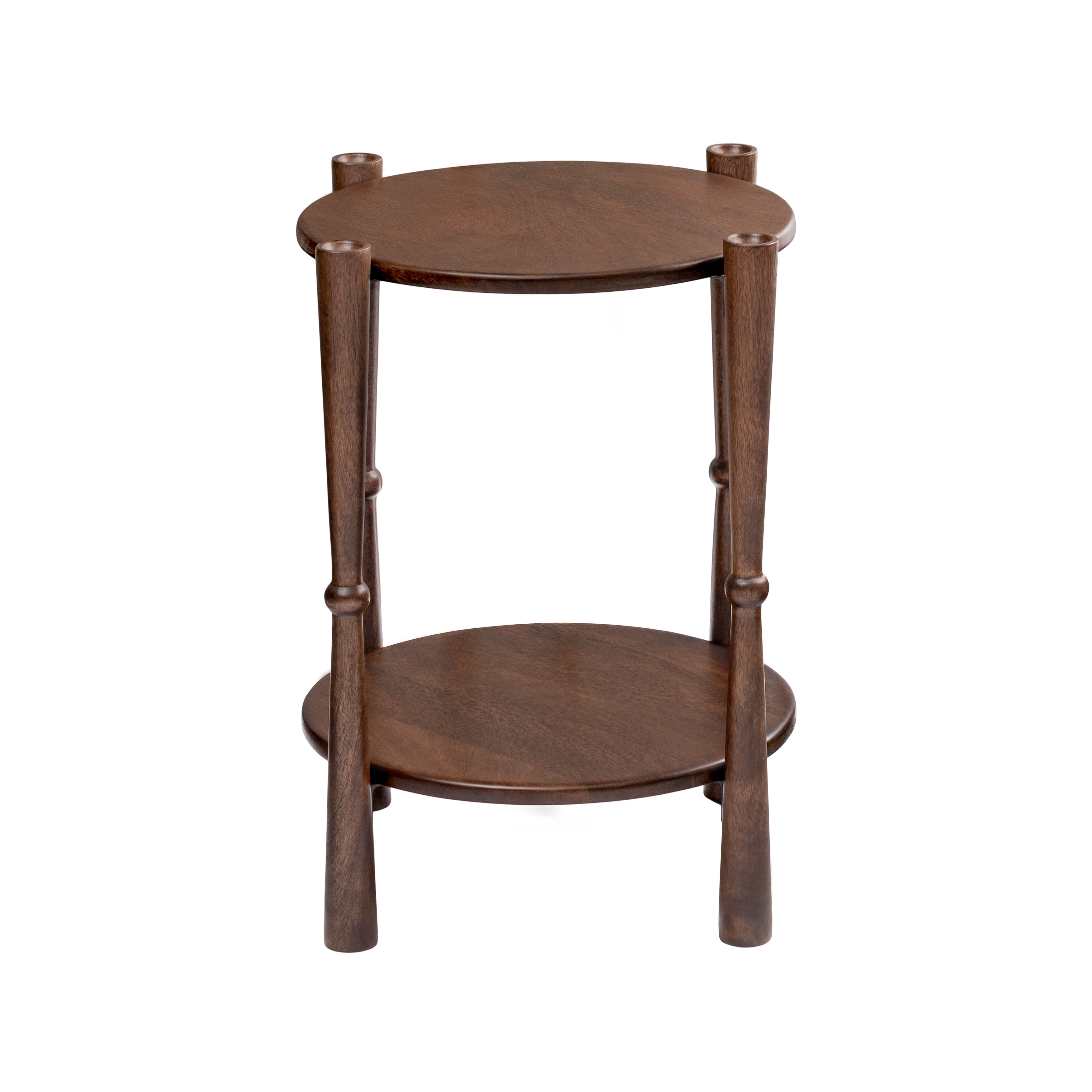 Olive Solid Wood End Table - Espresso