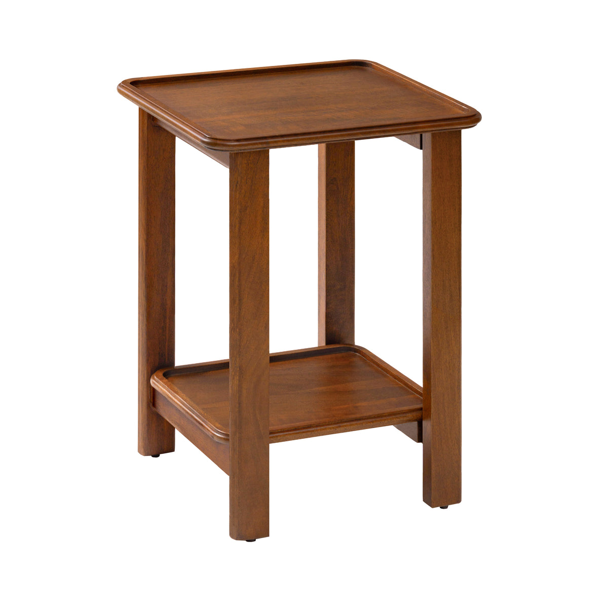 Santorini Solid Wood End Table - Walnut