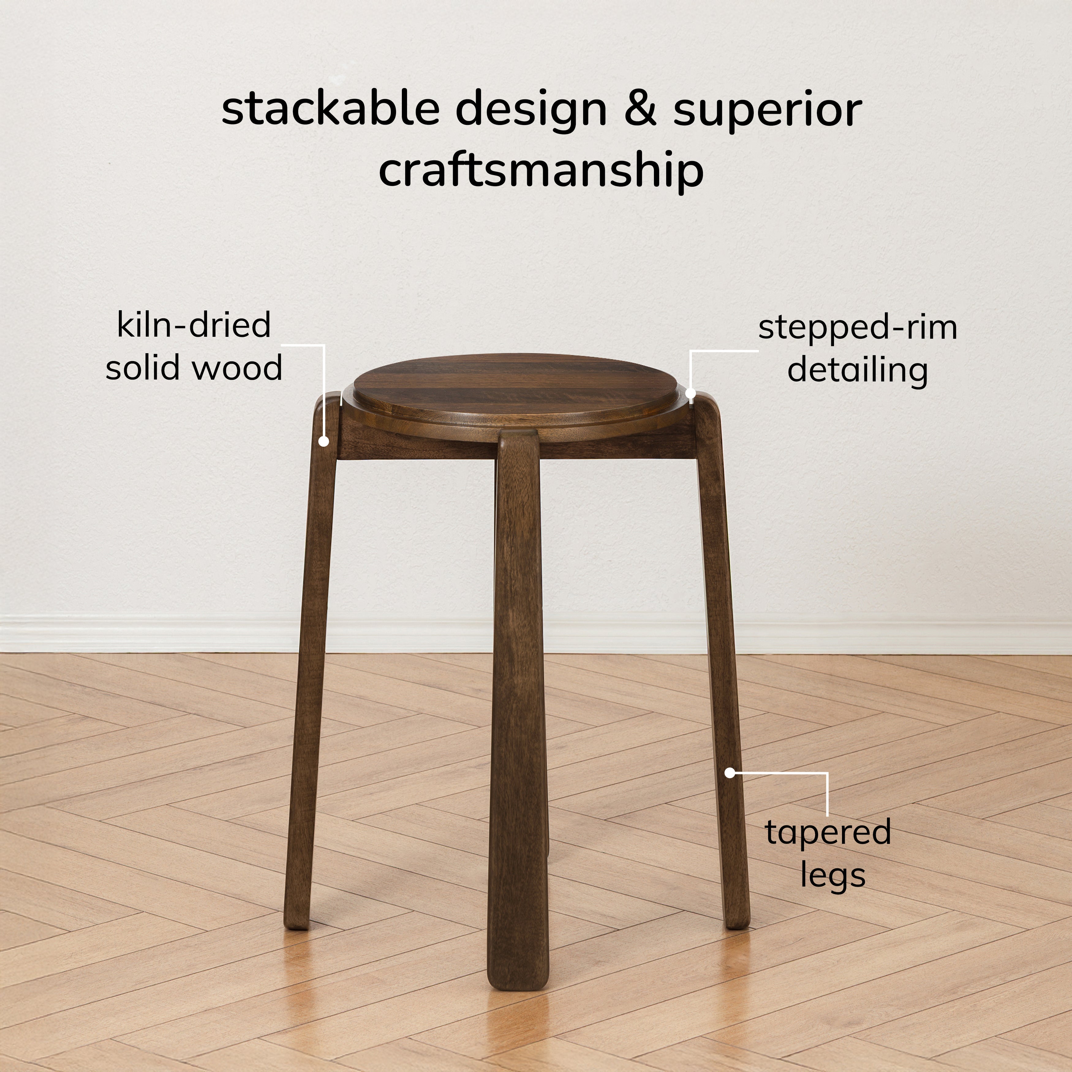 Iggy Solid Wood End Table - Hazel Brown