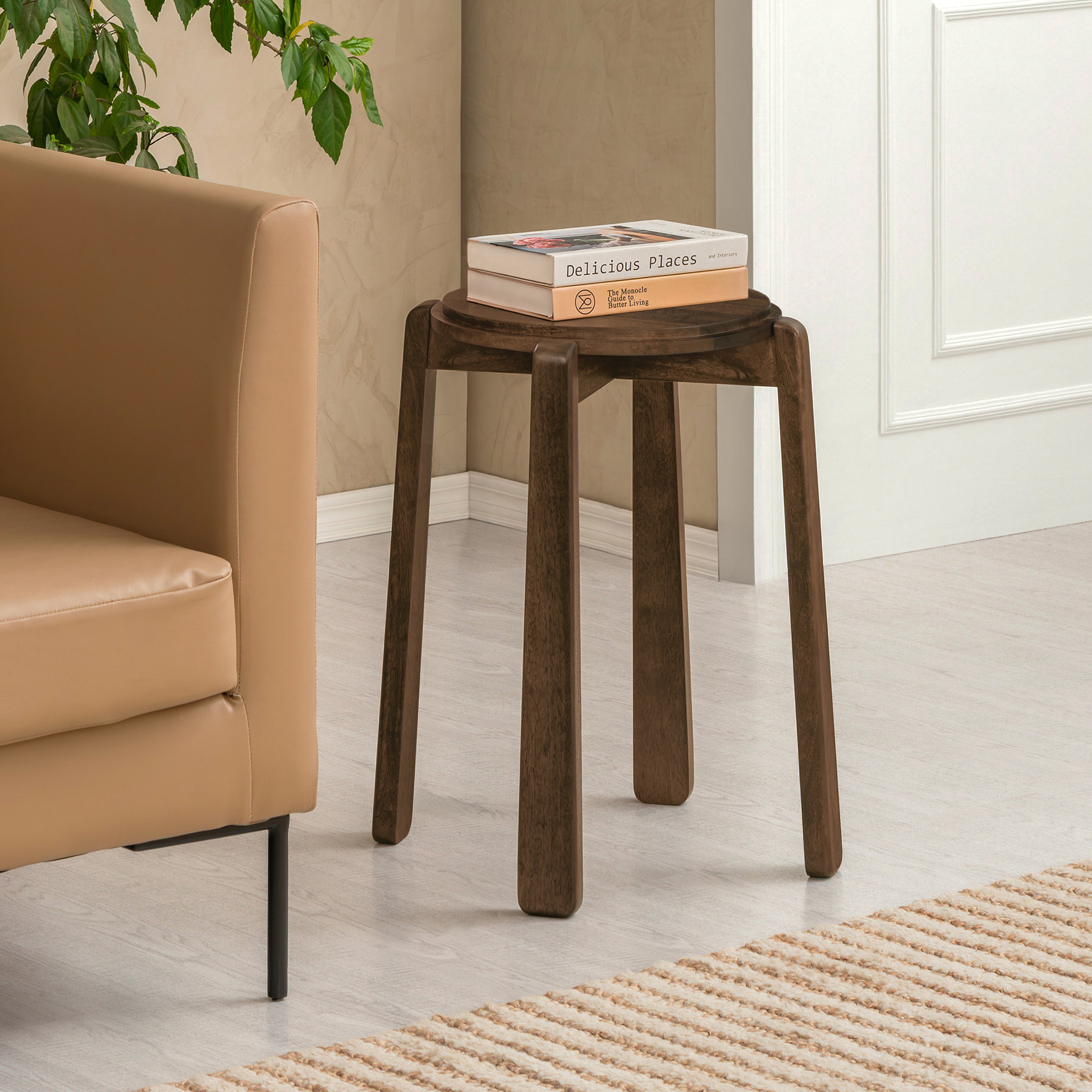Iggy Solid Wood End Table - Hazel Brown